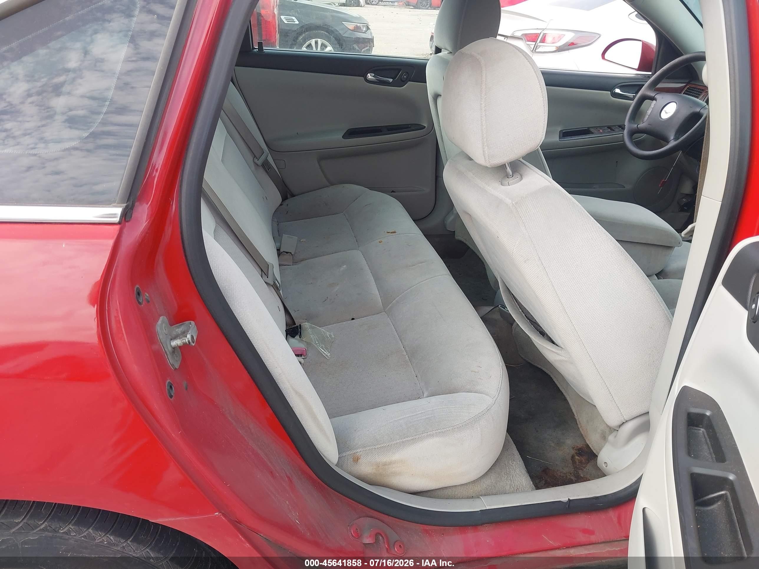 2008 Chevrolet Impala Lt Red vin: 2G1WT58N789257004