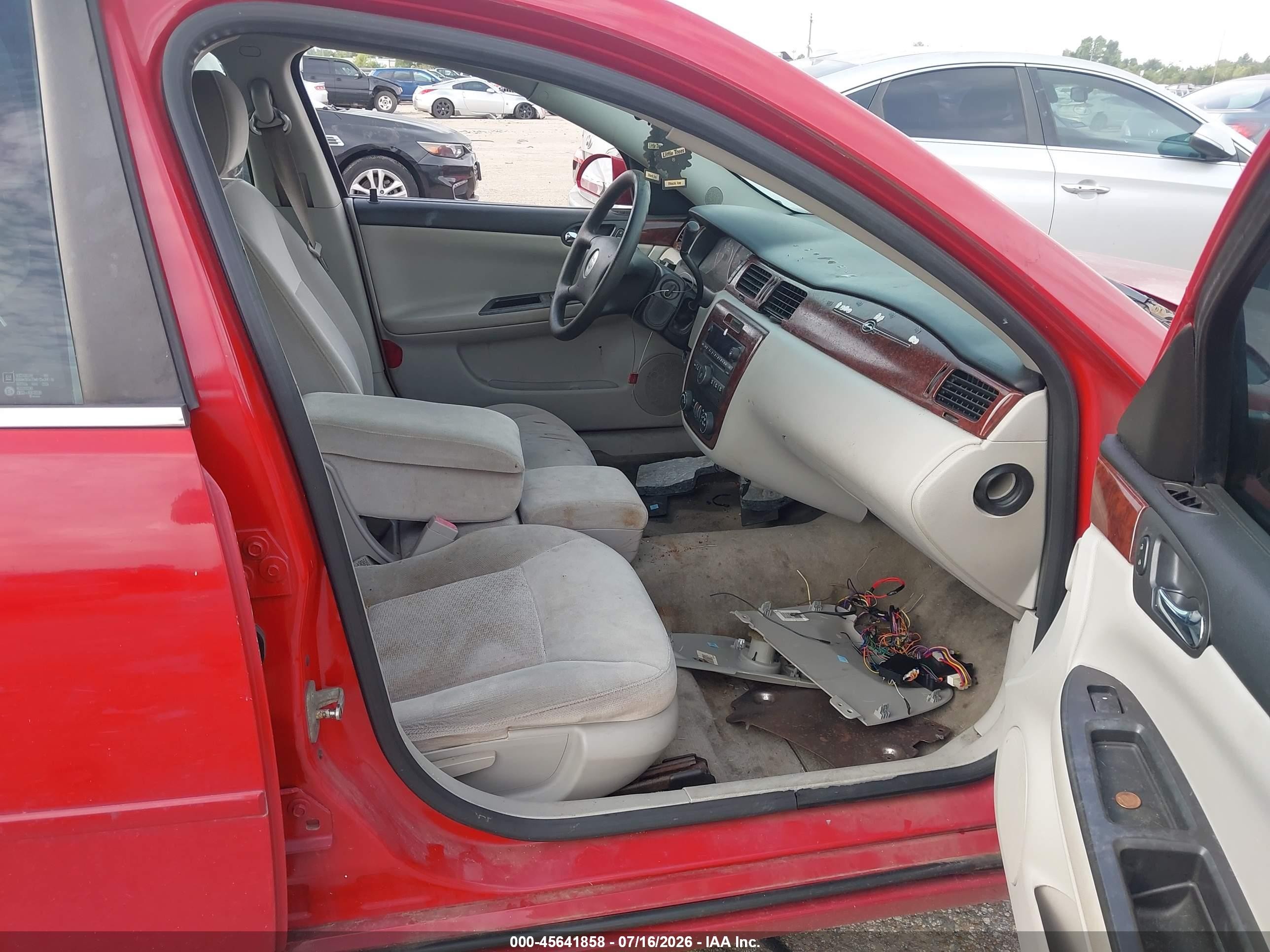 2008 Chevrolet Impala Lt Red vin: 2G1WT58N789257004