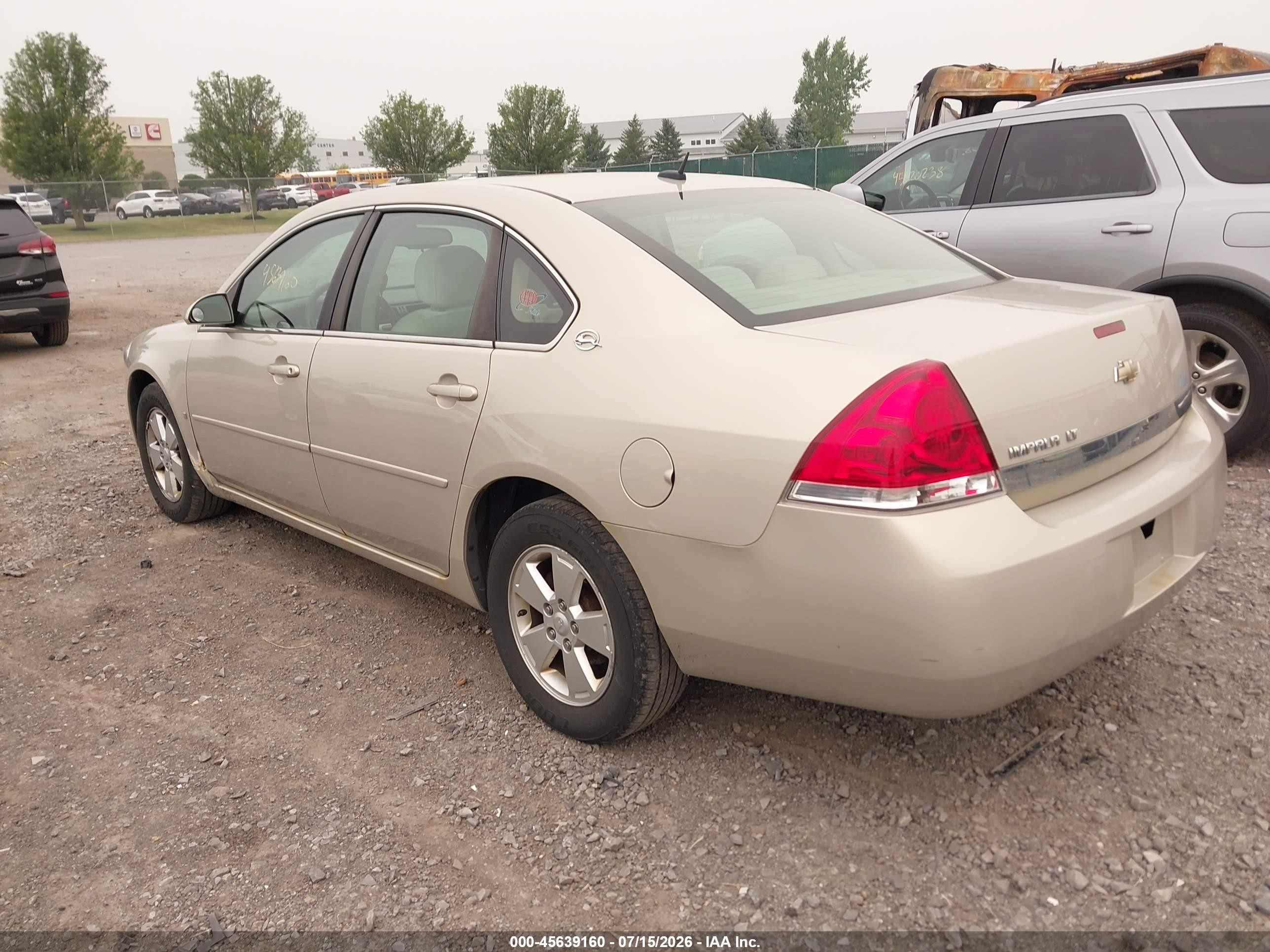 2008 Chevrolet Impala Lt Желто-коричневый vin: 2G1WT58N881276076