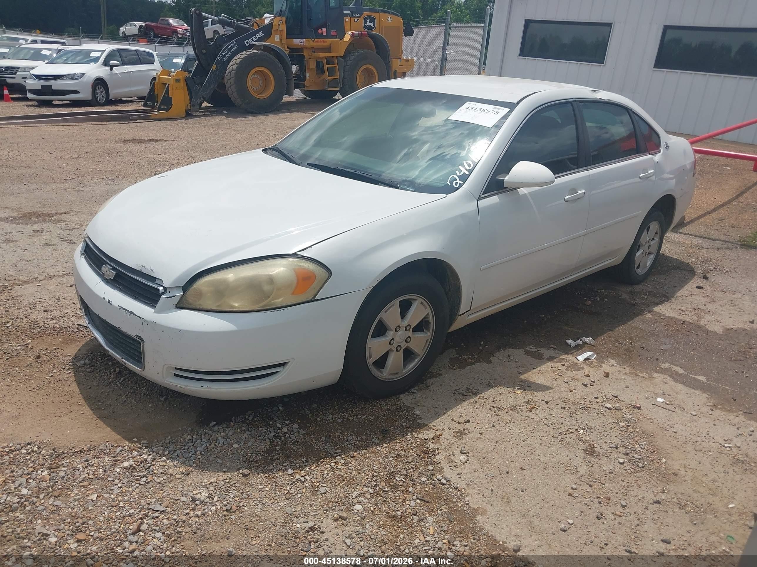 2007 Chevrolet Impala Lt White vin: 2G1WT58N979240168