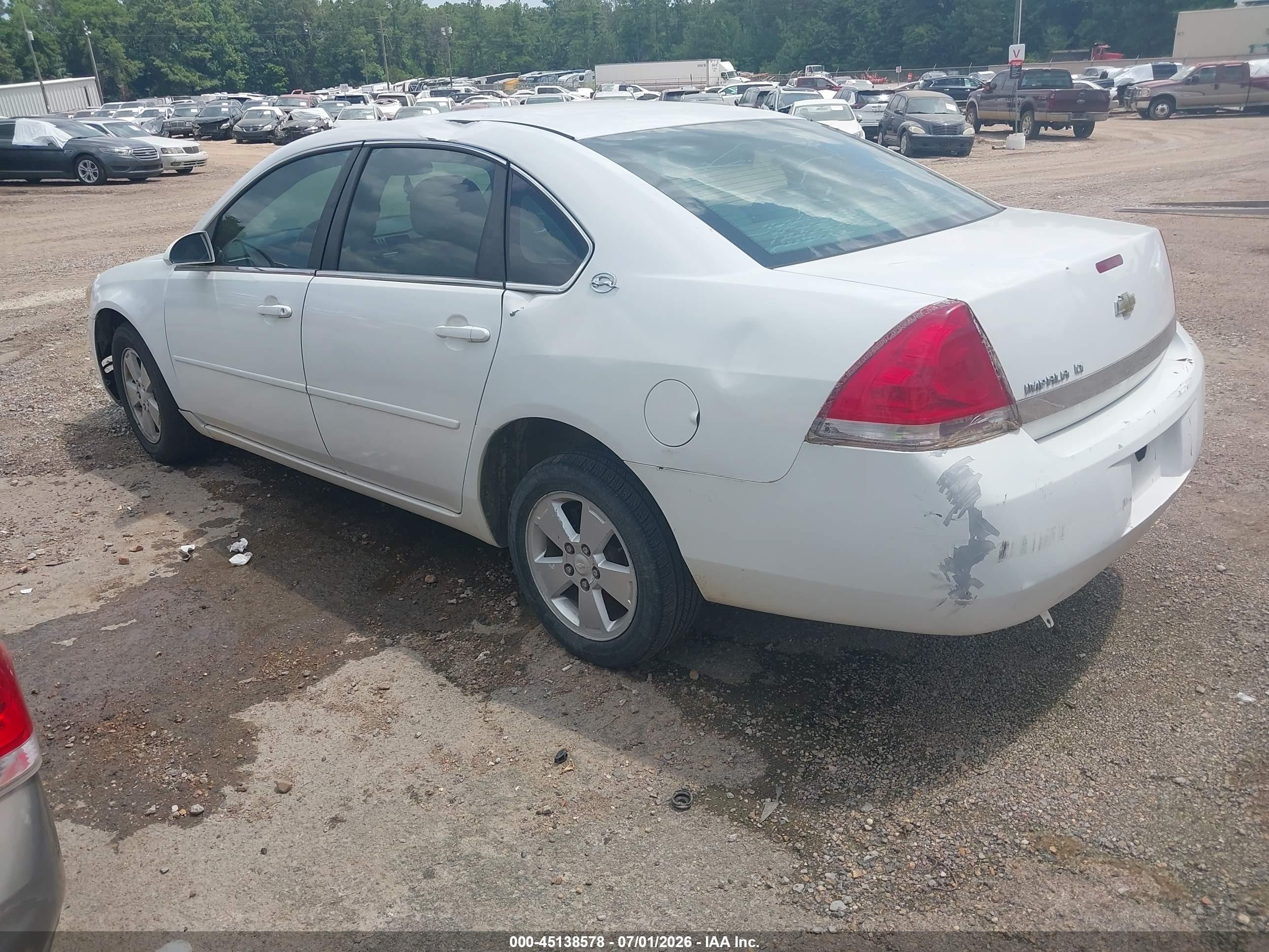 2007 Chevrolet Impala Lt White vin: 2G1WT58N979240168