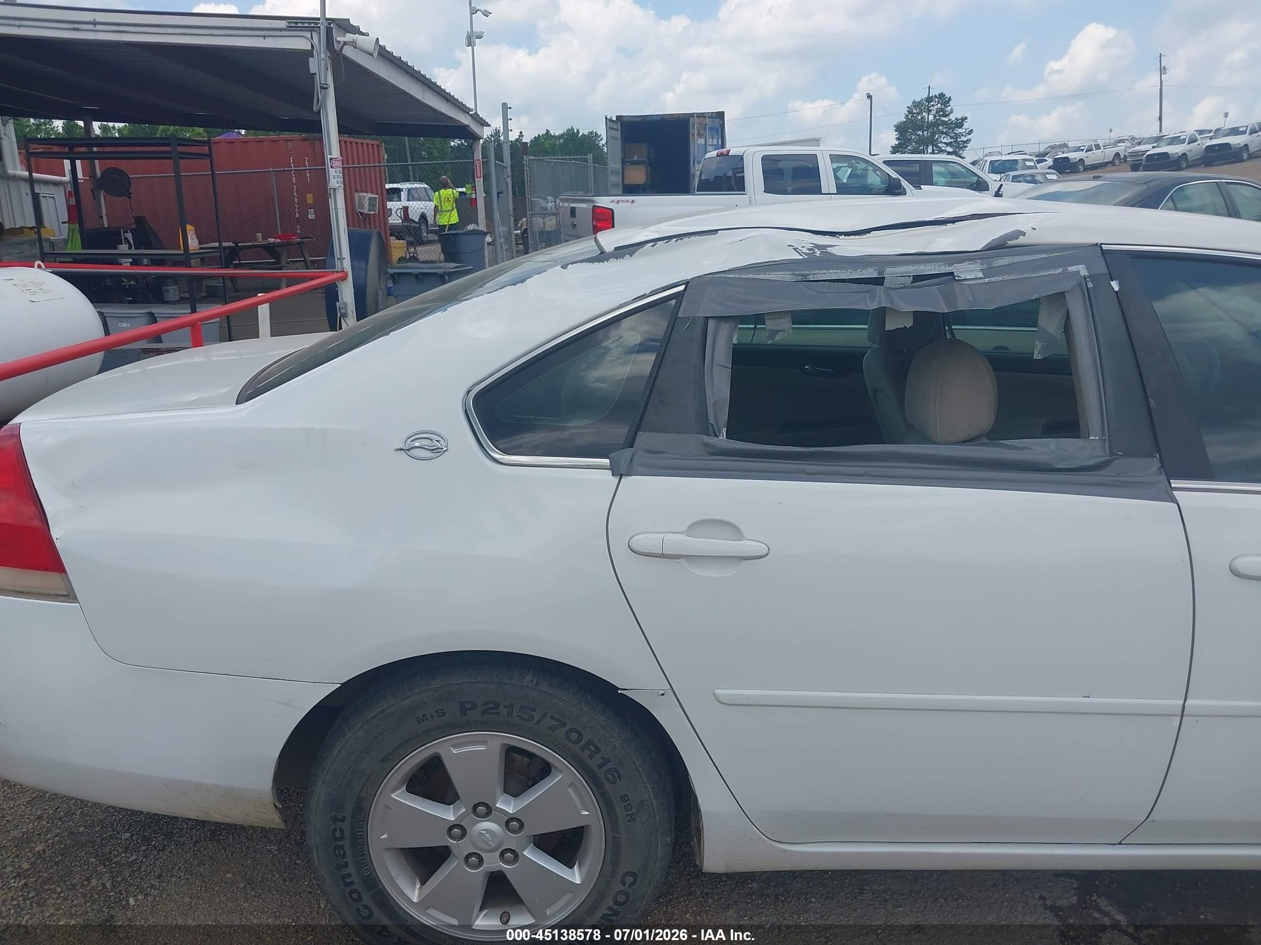 2007 Chevrolet Impala Lt White vin: 2G1WT58N979240168