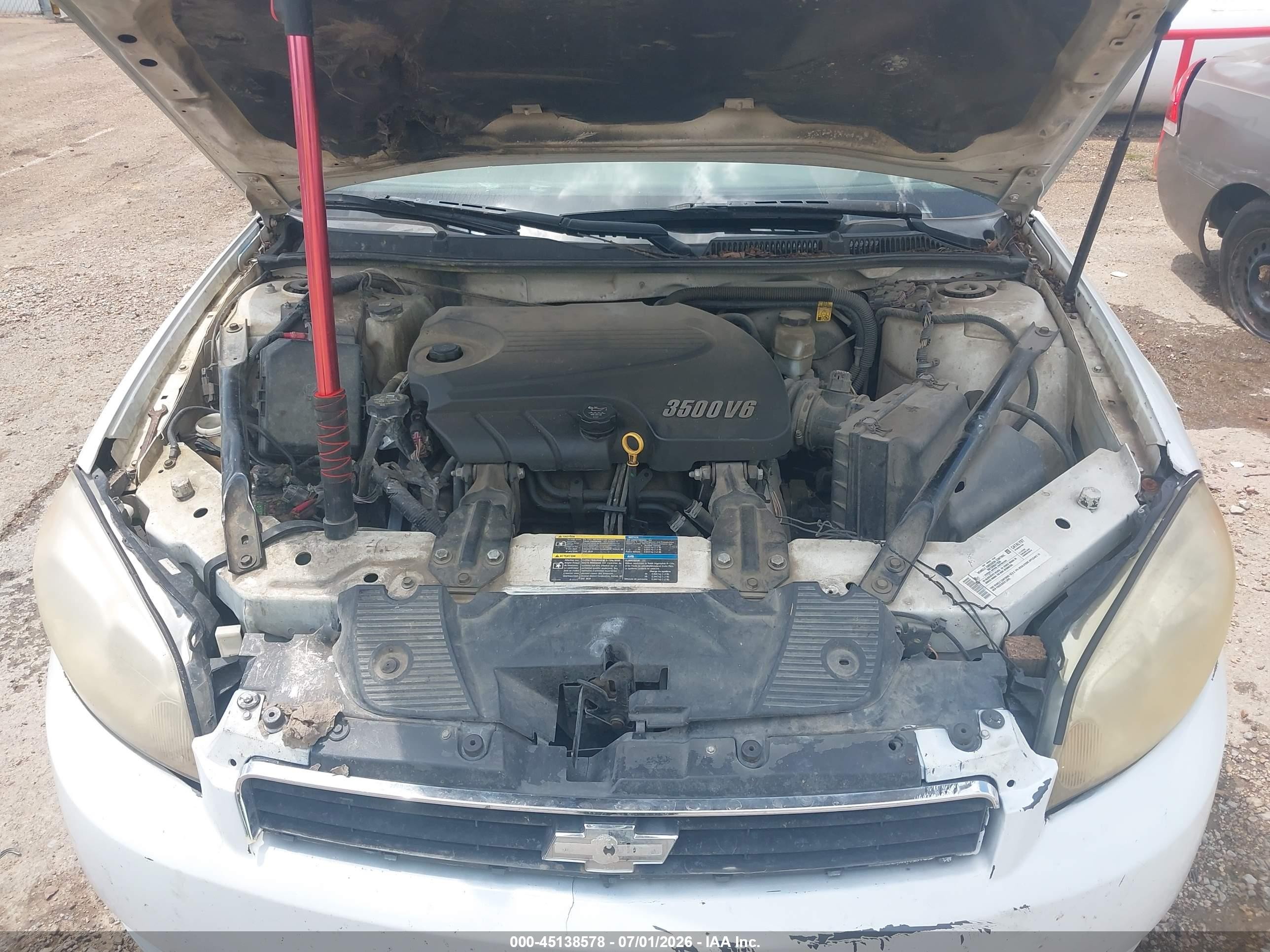 2007 Chevrolet Impala Lt White vin: 2G1WT58N979240168