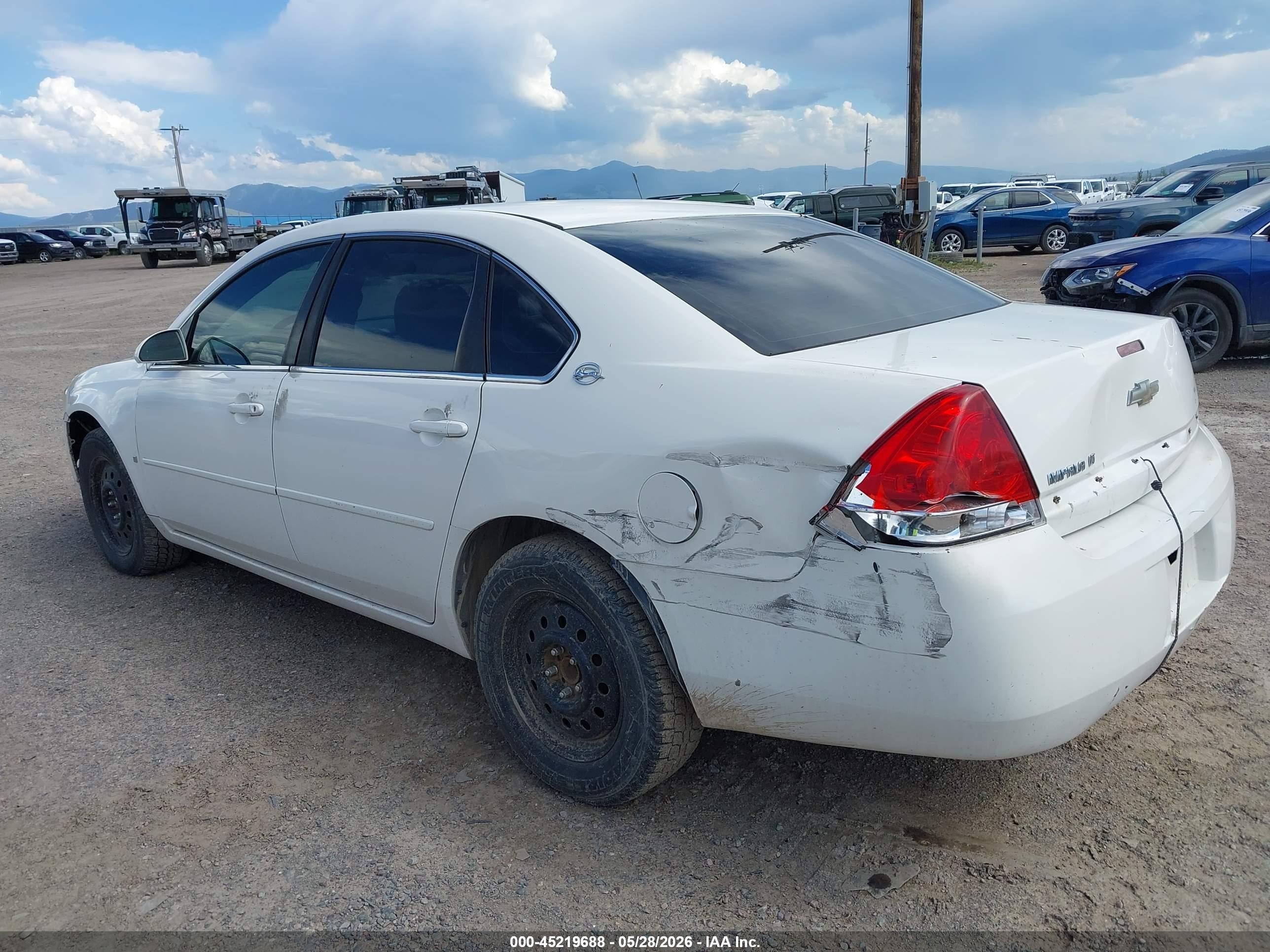 2008 Chevrolet Impala Lt White vin: 2G1WT58N989147622