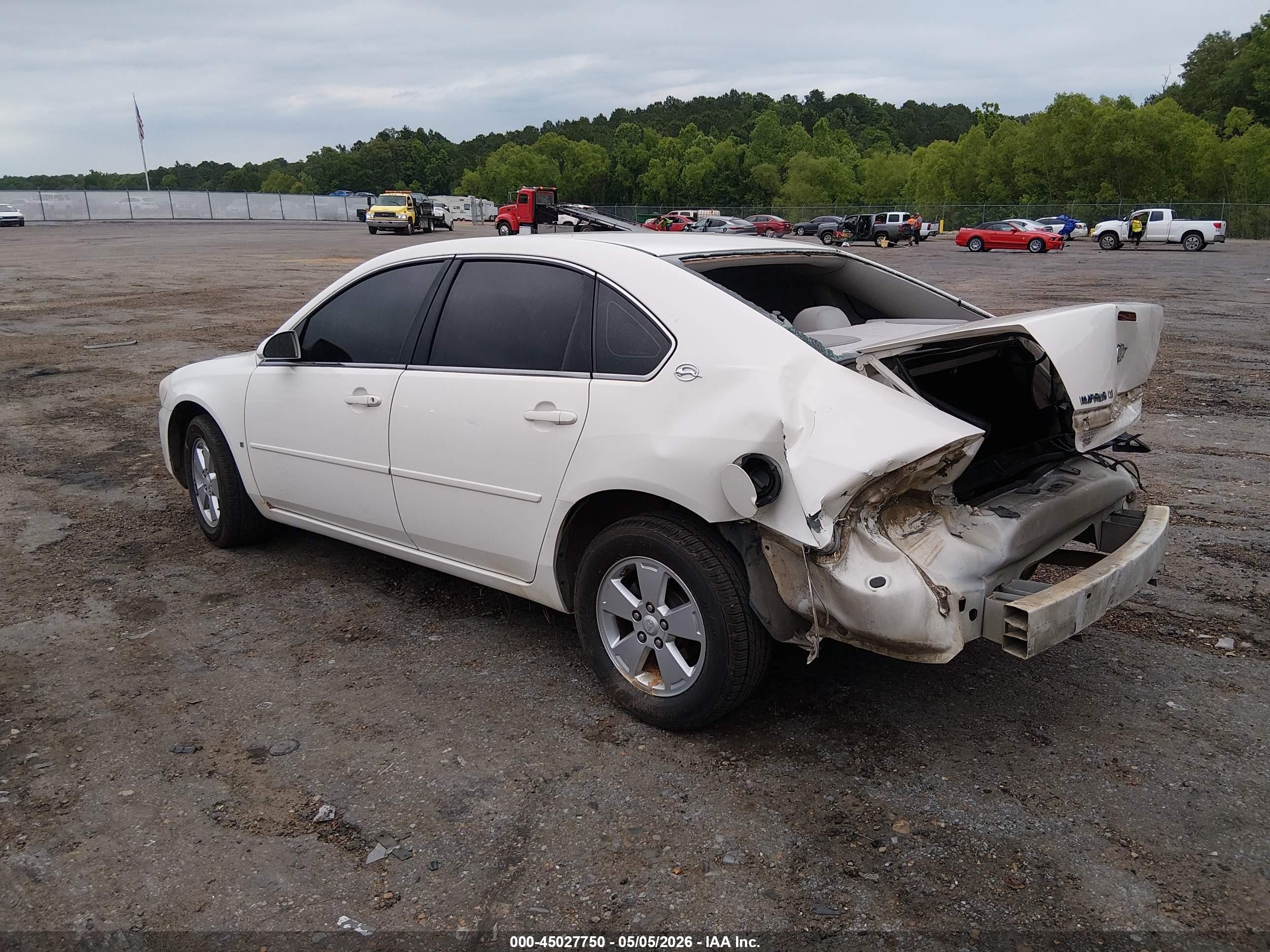 2008 Chevrolet Impala Lt White vin: 2G1WT58NX89155762
