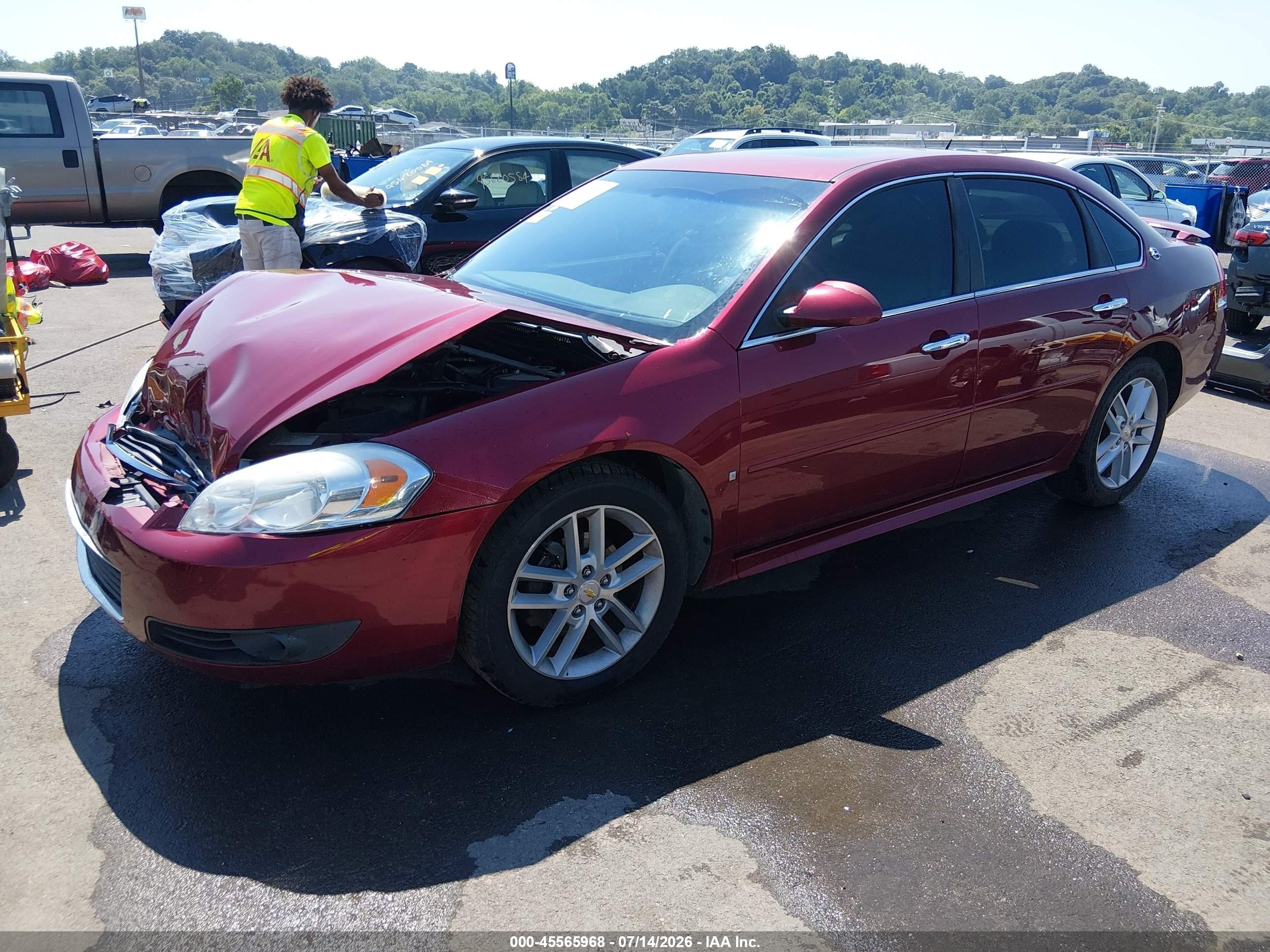 2009 Chevrolet Impala Ltz Red vin: 2G1WU57M191253939