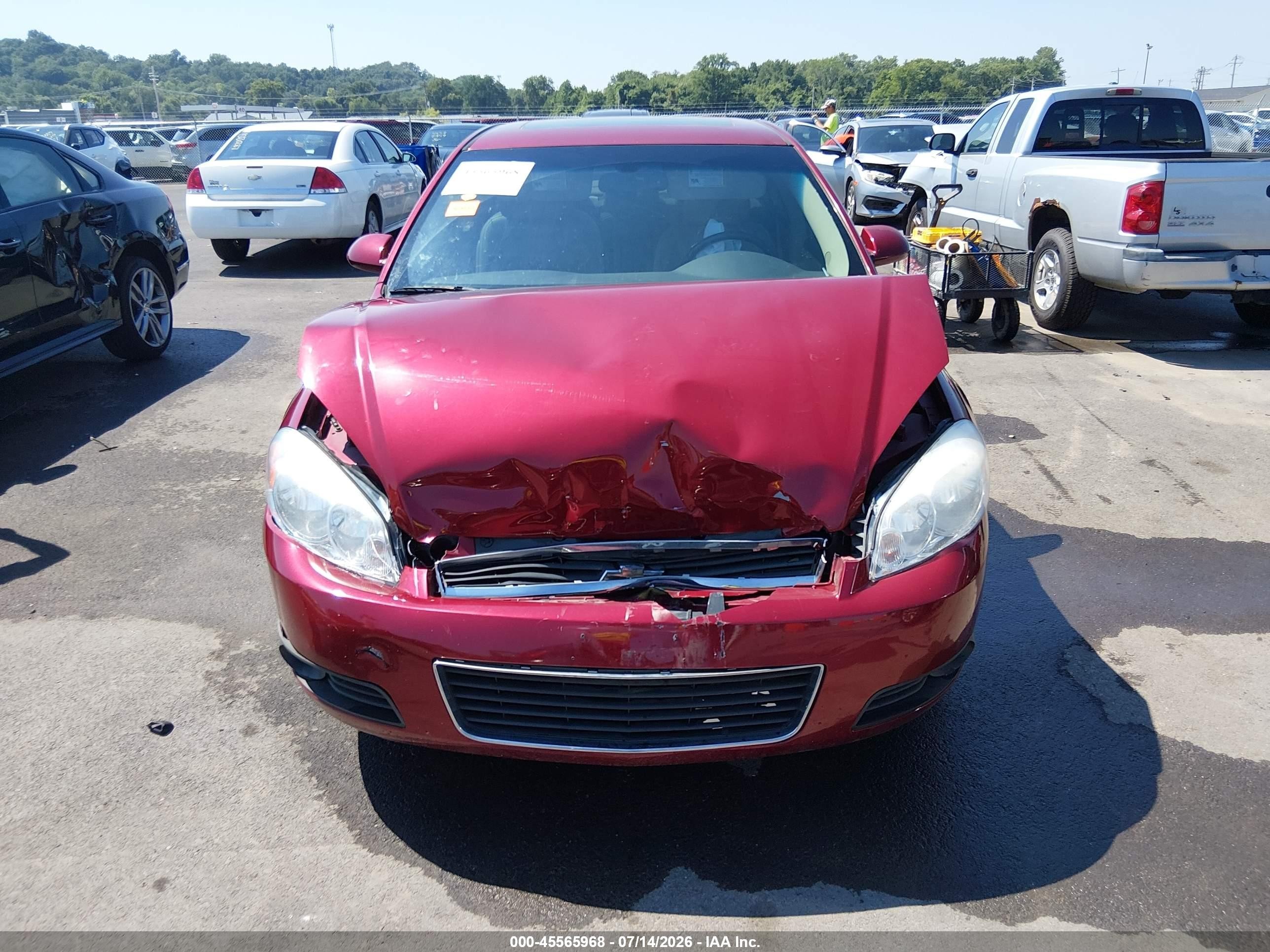 2009 Chevrolet Impala Ltz Red vin: 2G1WU57M191253939