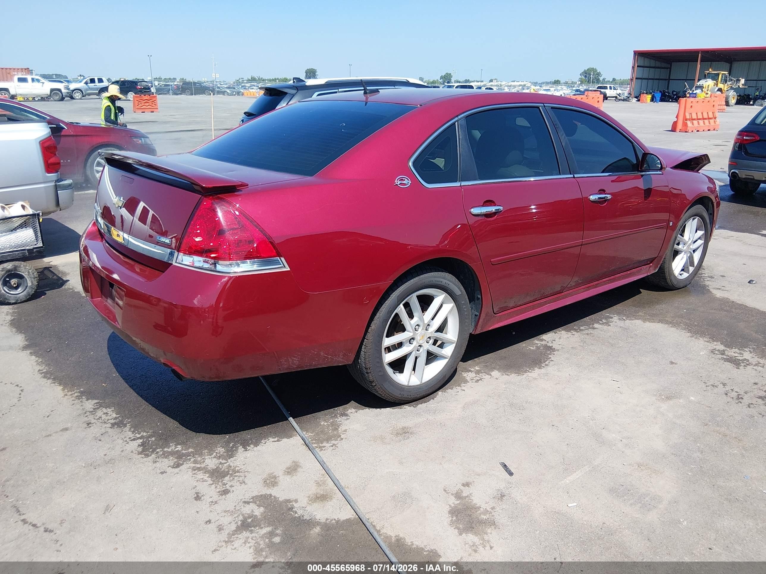 2009 Chevrolet Impala Ltz Red vin: 2G1WU57M191253939