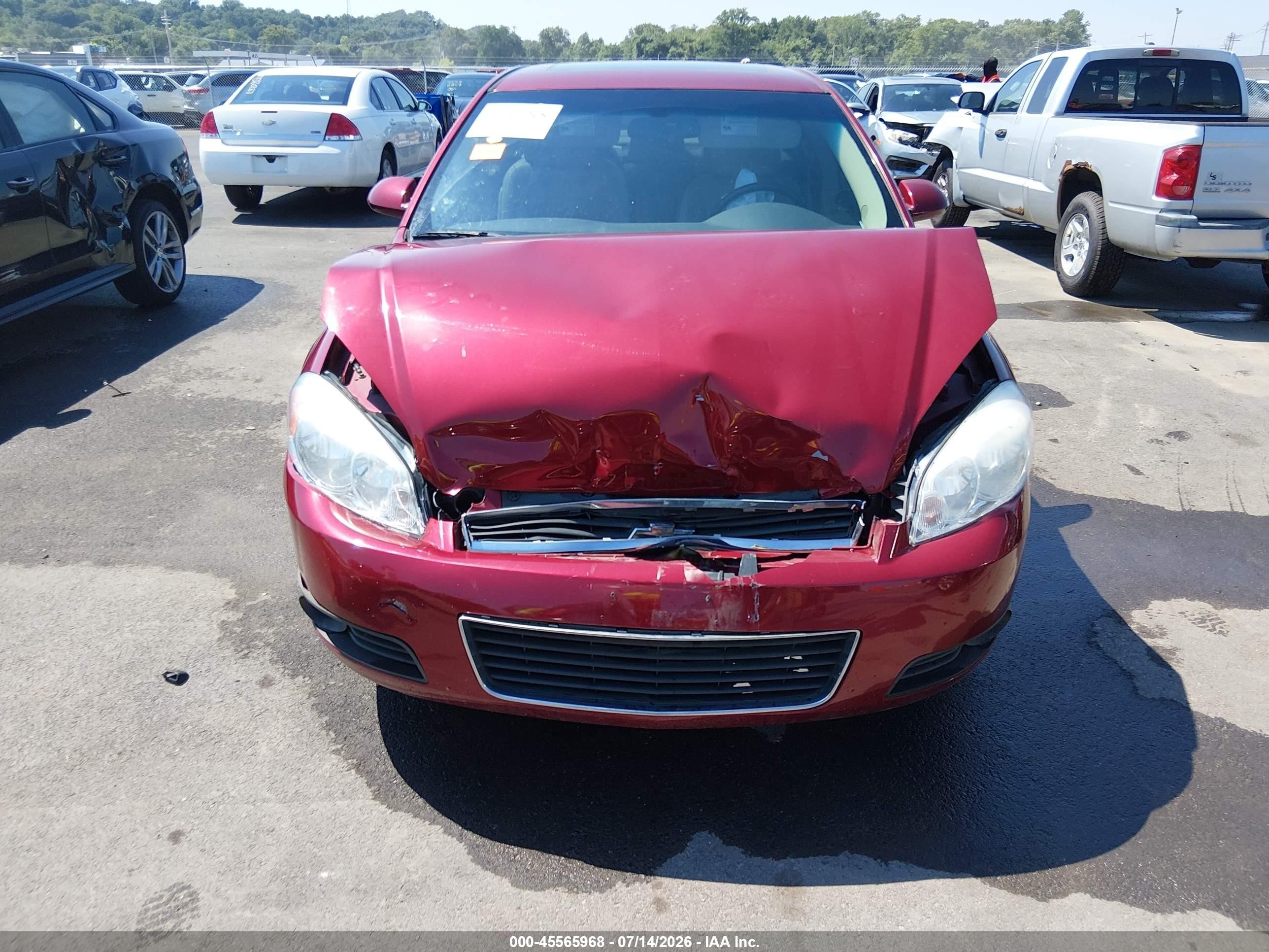2009 Chevrolet Impala Ltz Red vin: 2G1WU57M191253939
