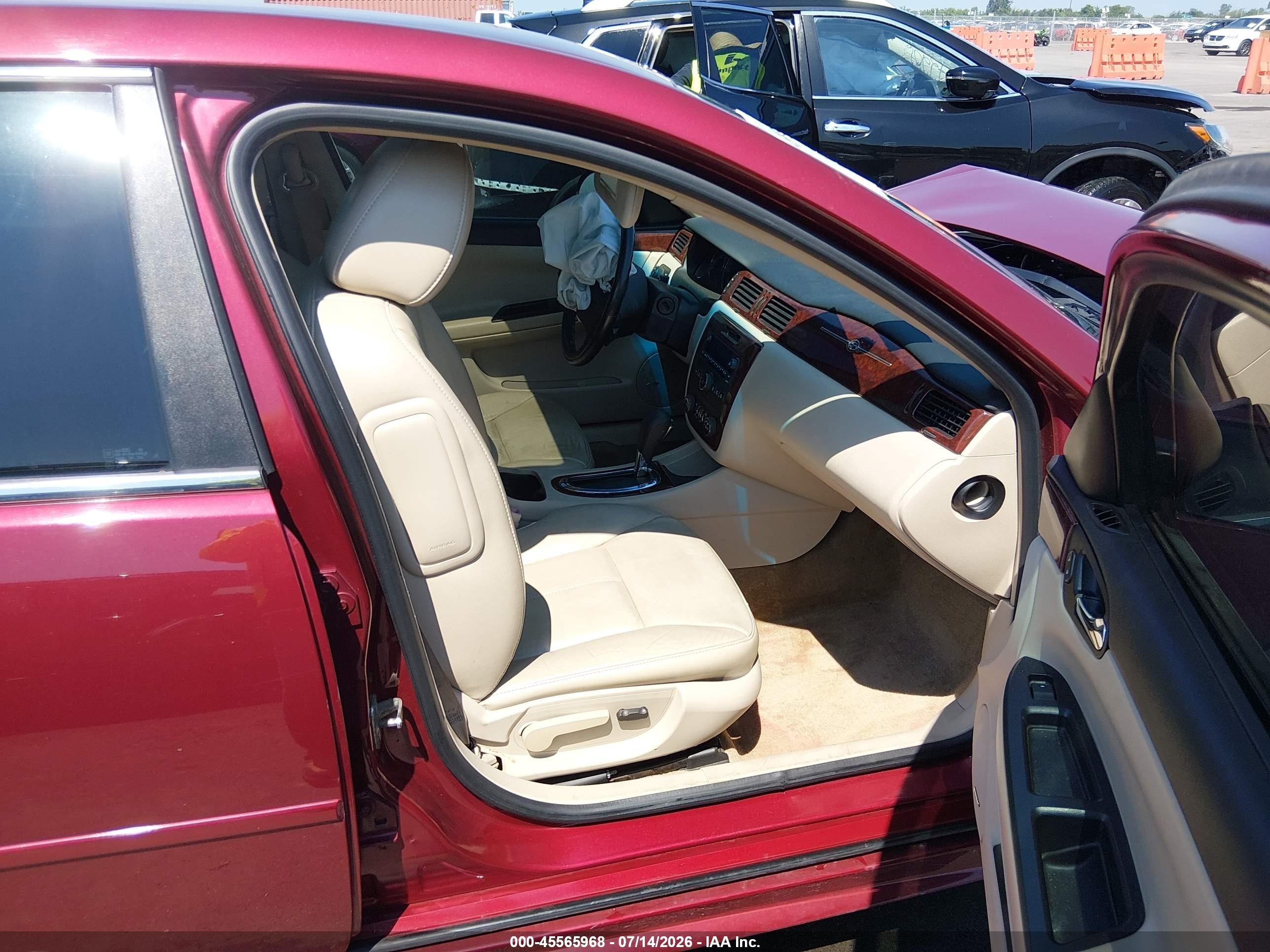 2009 Chevrolet Impala Ltz Red vin: 2G1WU57M191253939