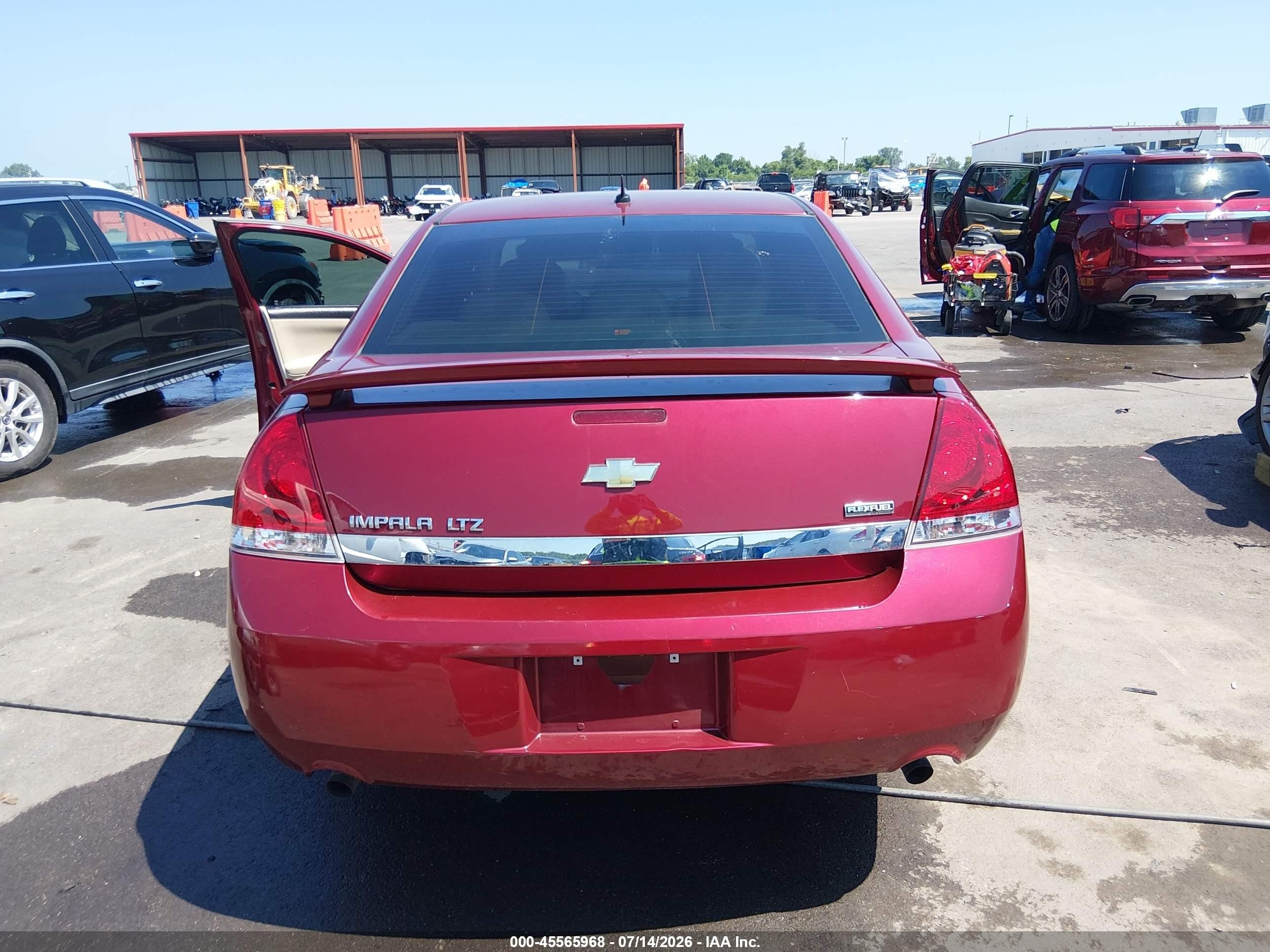 2009 Chevrolet Impala Ltz Red vin: 2G1WU57M191253939