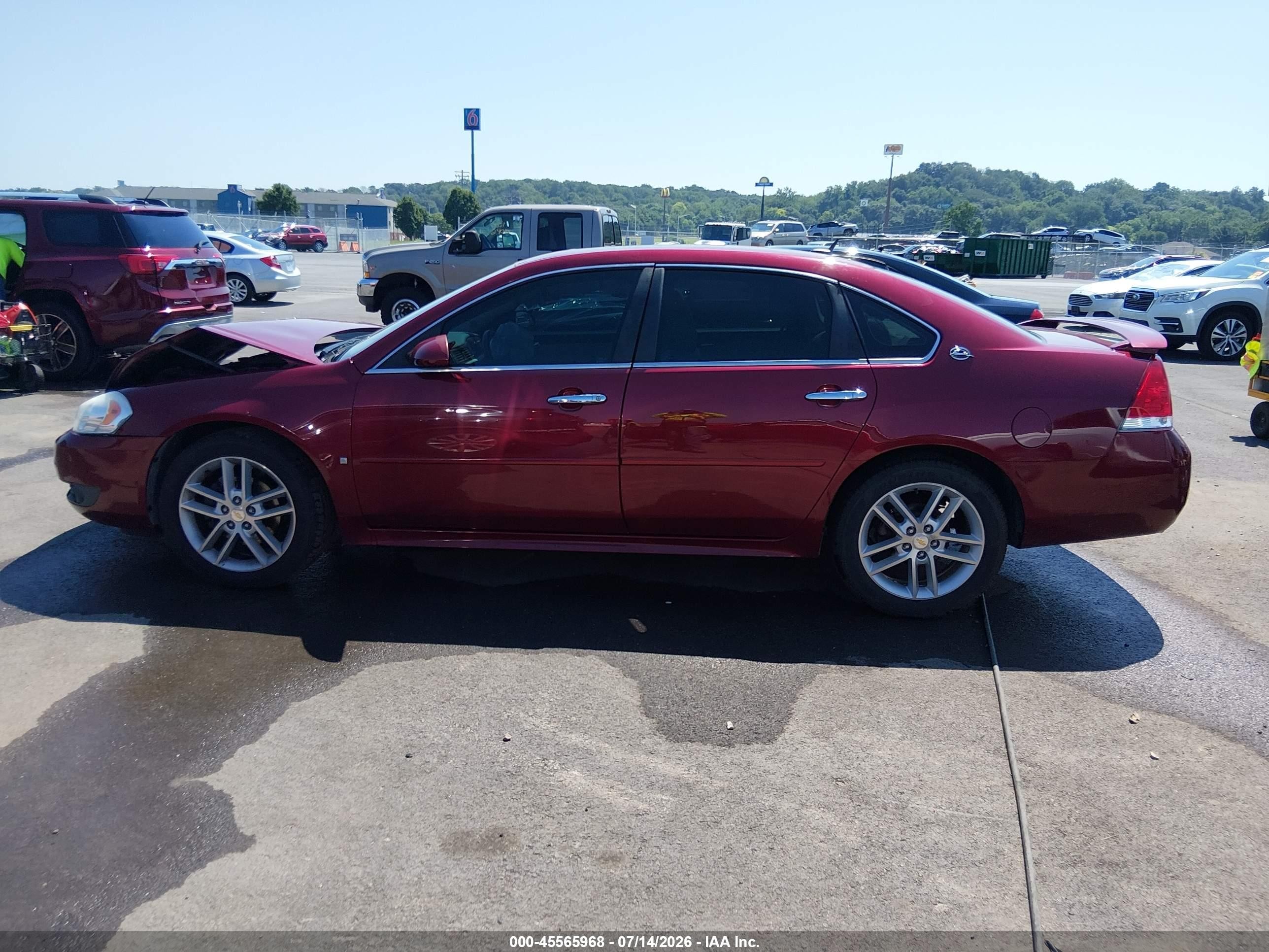 2009 Chevrolet Impala Ltz Red vin: 2G1WU57M191253939