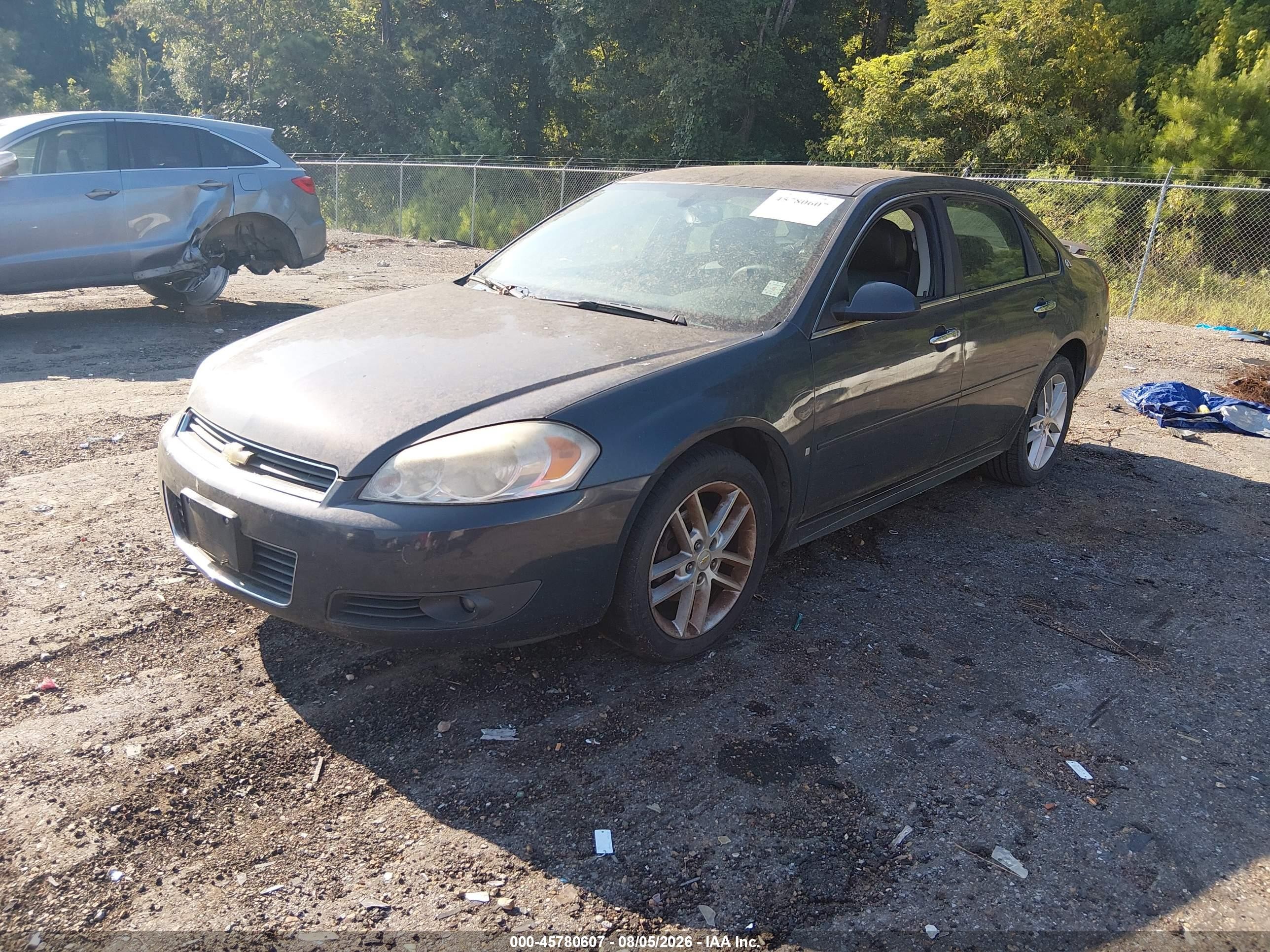2009 Chevrolet Impala Ltz Black vin: 2G1WU57M191262883