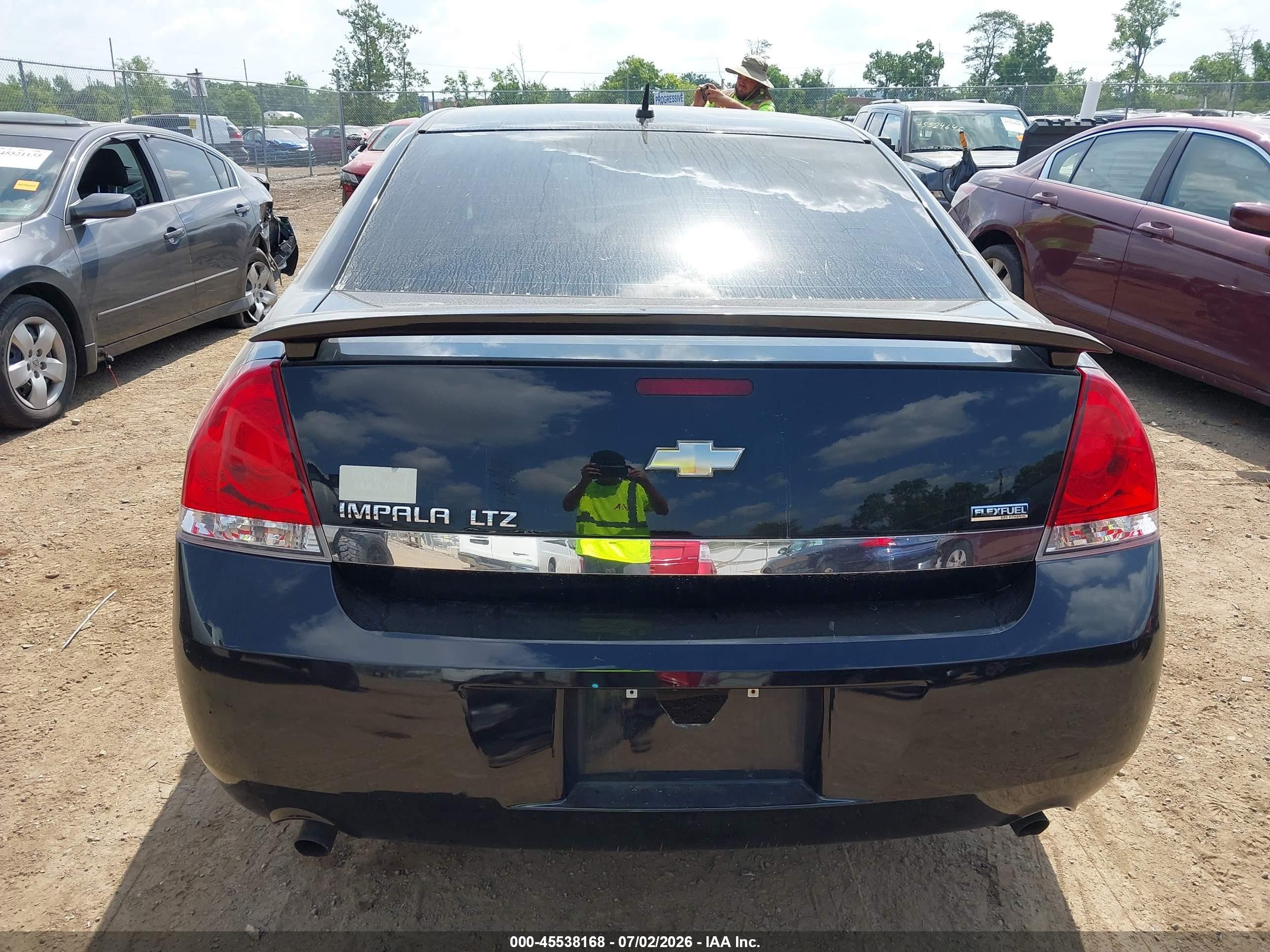 2009 Chevrolet Impala Ltz Black vin: 2G1WU57M291261015