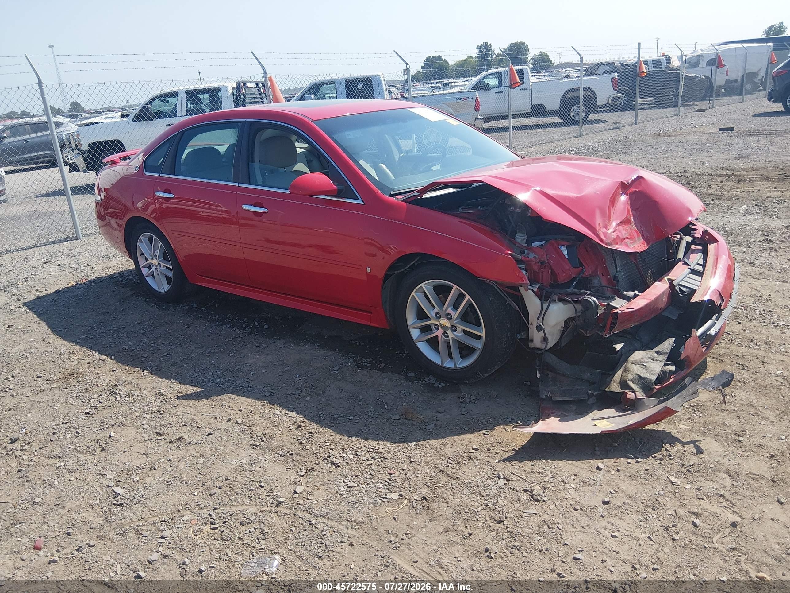 2009 Chevrolet Impala Ltz Red vin: 2G1WU57M991228044