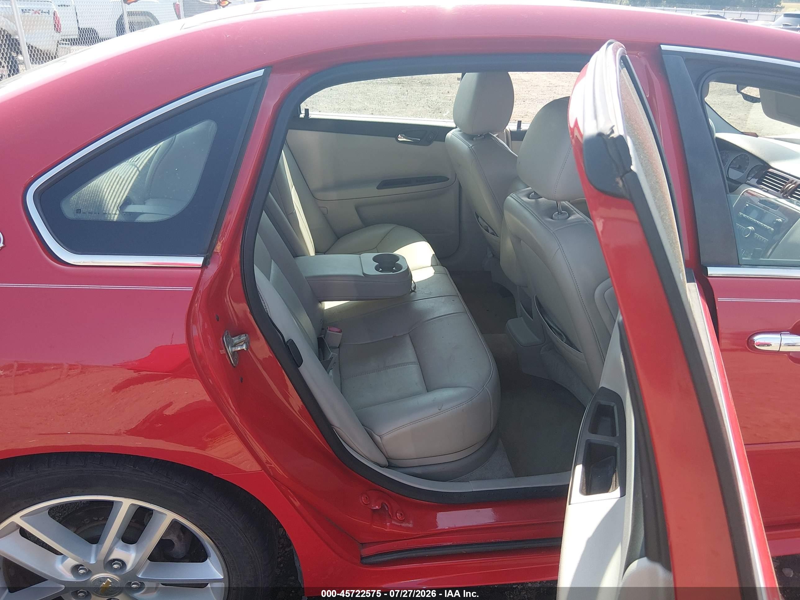 2009 Chevrolet Impala Ltz Red vin: 2G1WU57M991228044