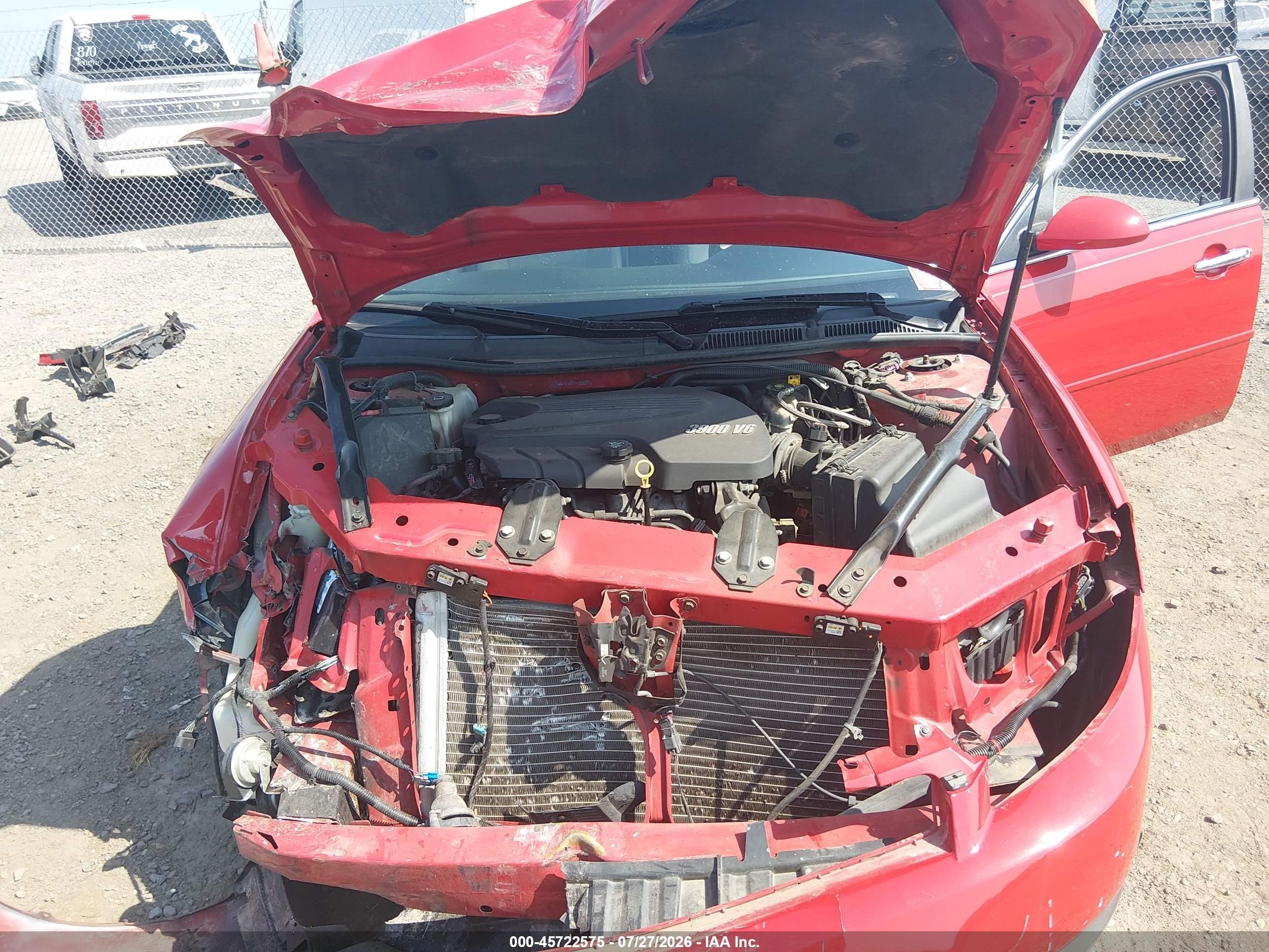 2009 Chevrolet Impala Ltz Red vin: 2G1WU57M991228044