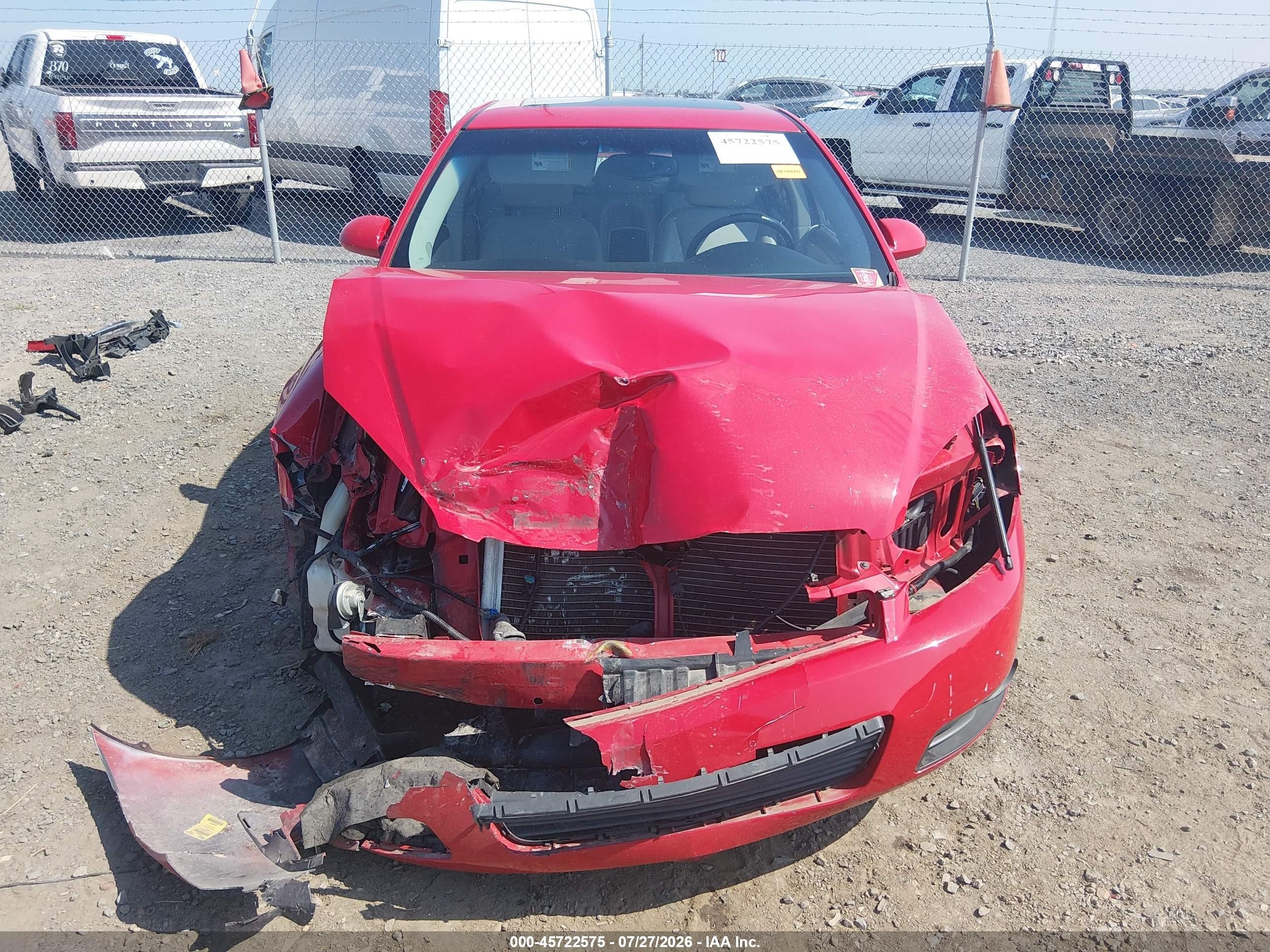 2009 Chevrolet Impala Ltz Red vin: 2G1WU57M991228044