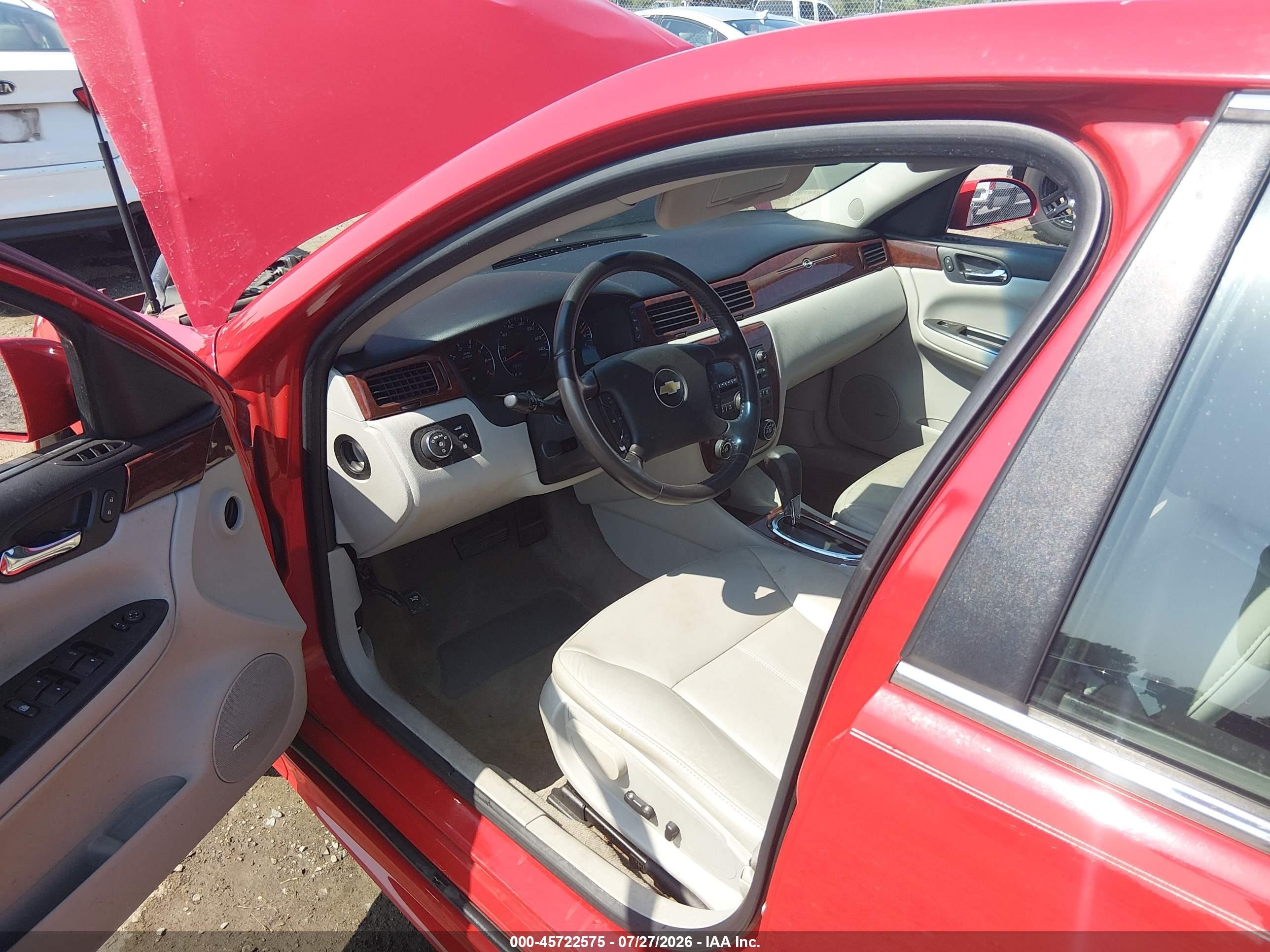2009 Chevrolet Impala Ltz Red vin: 2G1WU57M991228044