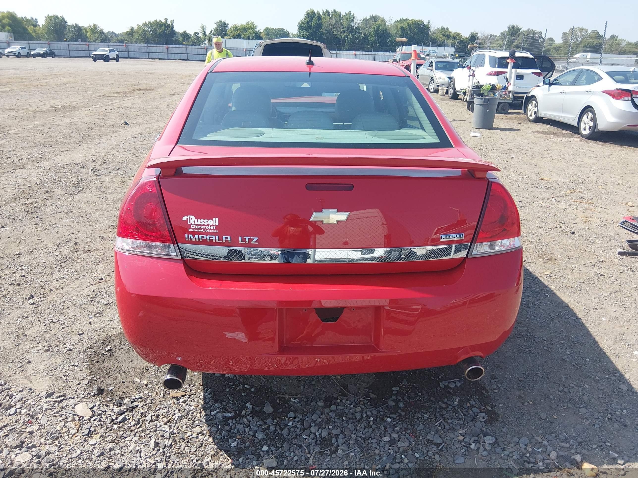 2009 Chevrolet Impala Ltz Red vin: 2G1WU57M991228044