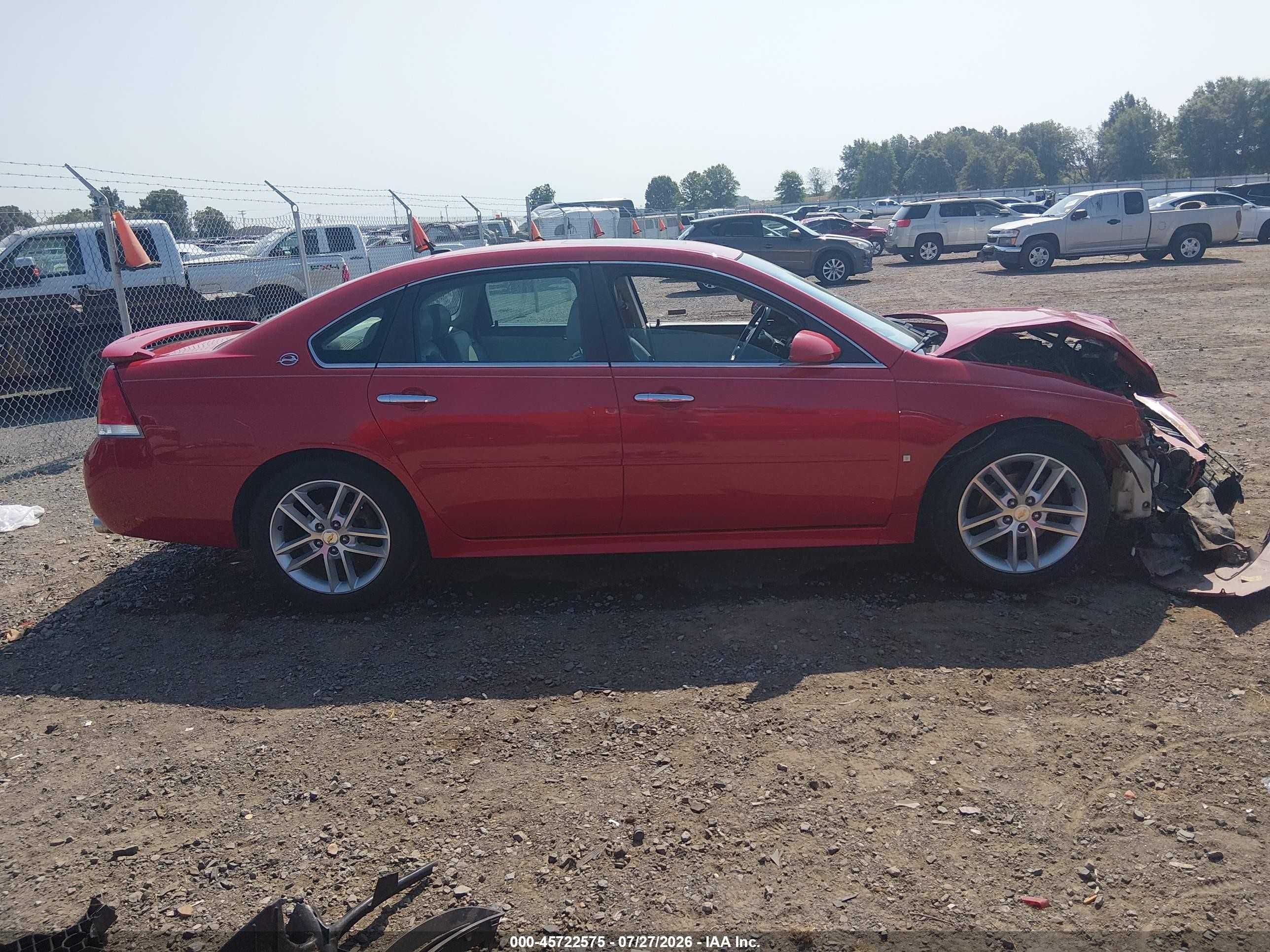 2009 Chevrolet Impala Ltz Red vin: 2G1WU57M991228044