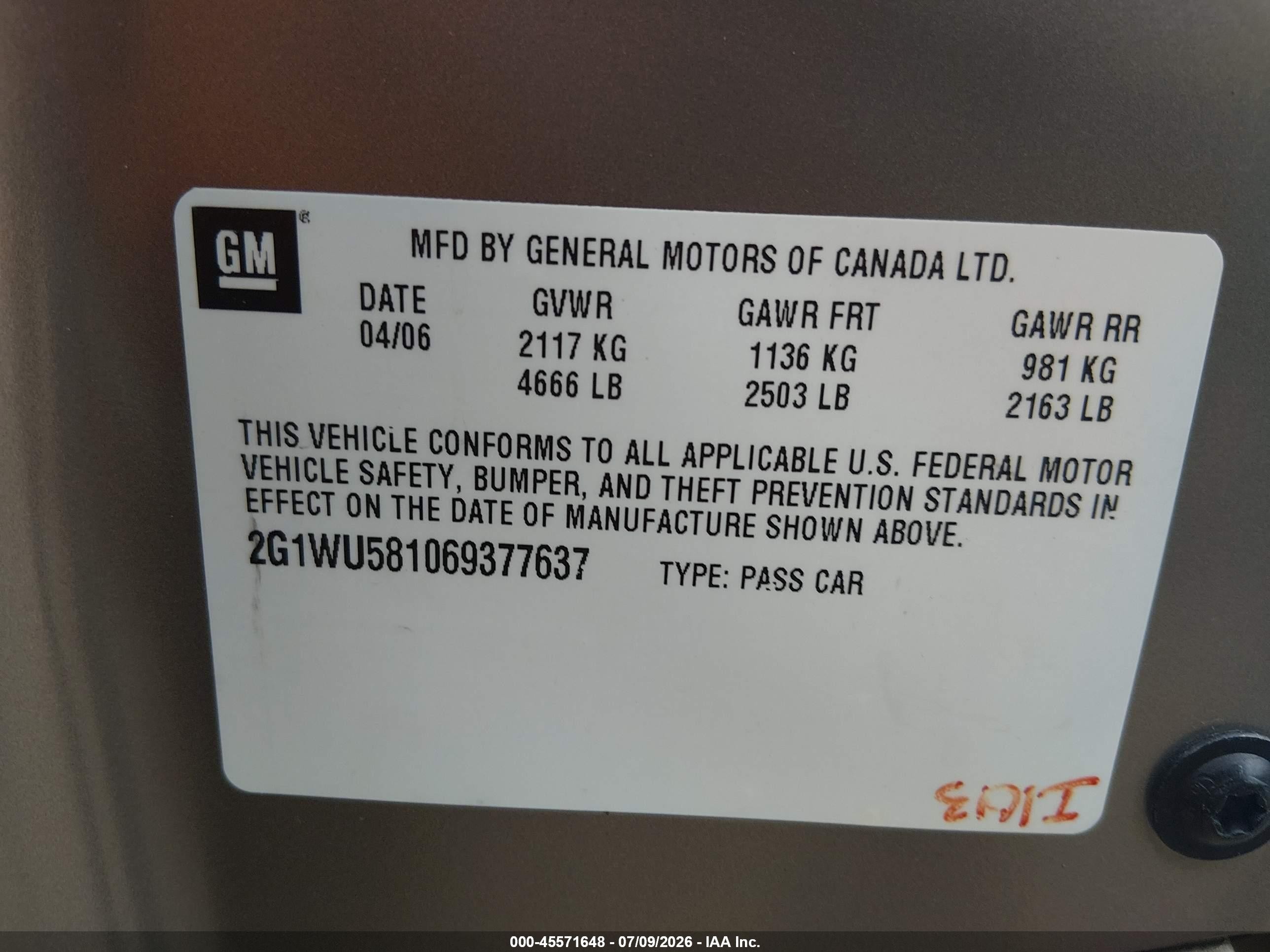 2006 Chevrolet Impala Ltz Brown vin: 2G1WU581069377637
