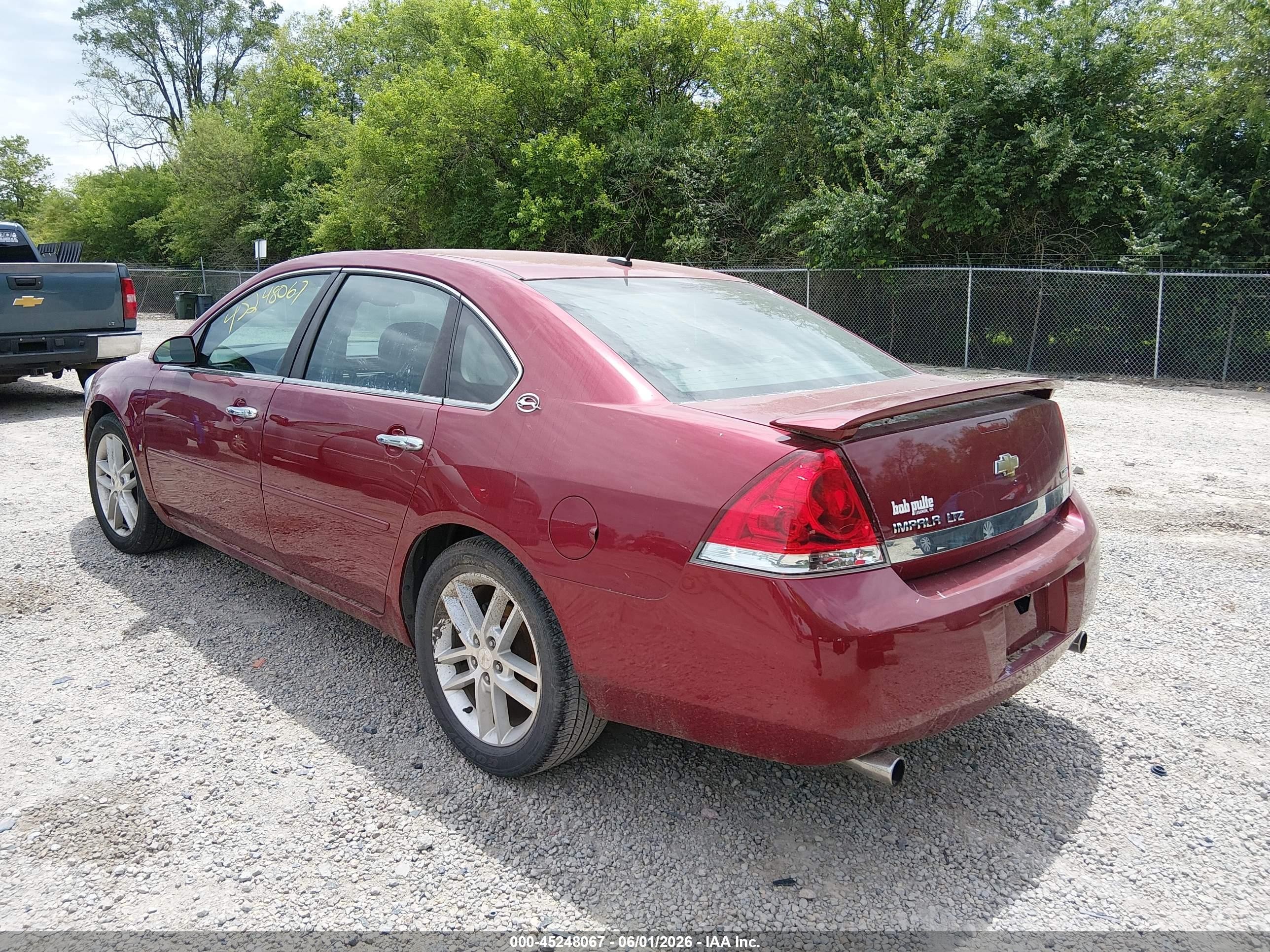 2008 Chevrolet Impala Ltz Red vin: 2G1WU583481340447