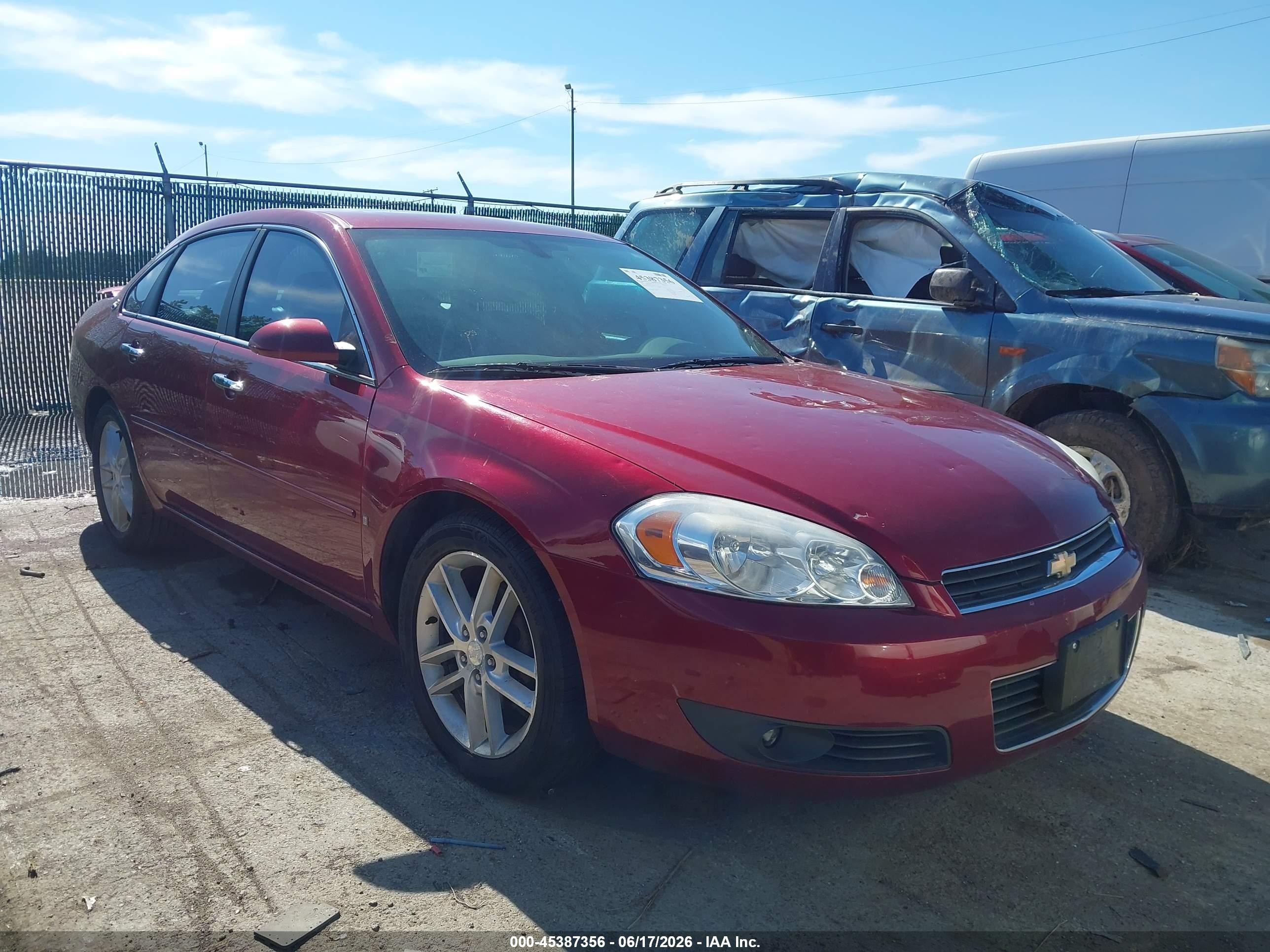 2008 Chevrolet Impala Ltz Красный vin: 2G1WU583581366474