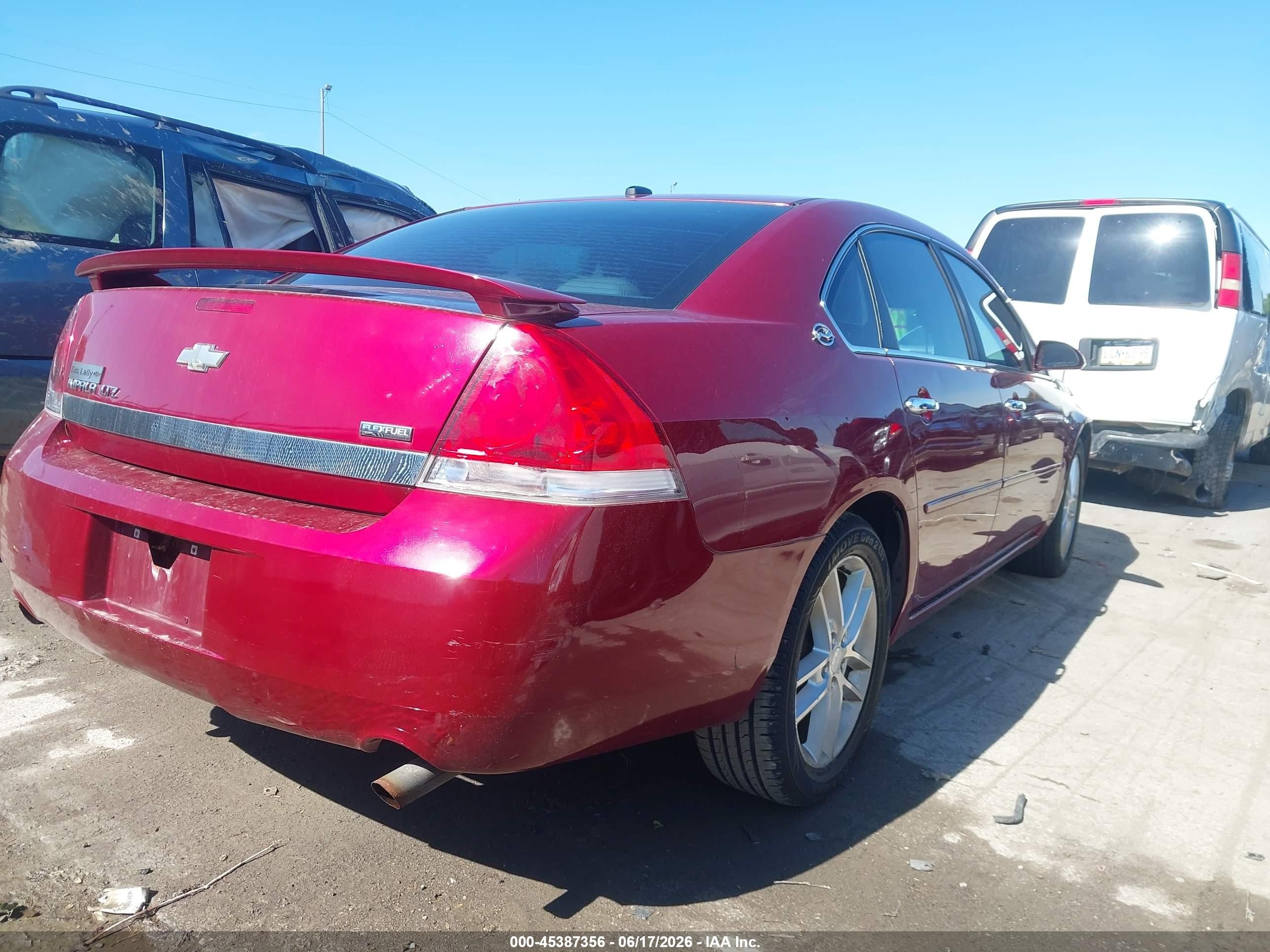2008 Chevrolet Impala Ltz Красный vin: 2G1WU583581366474