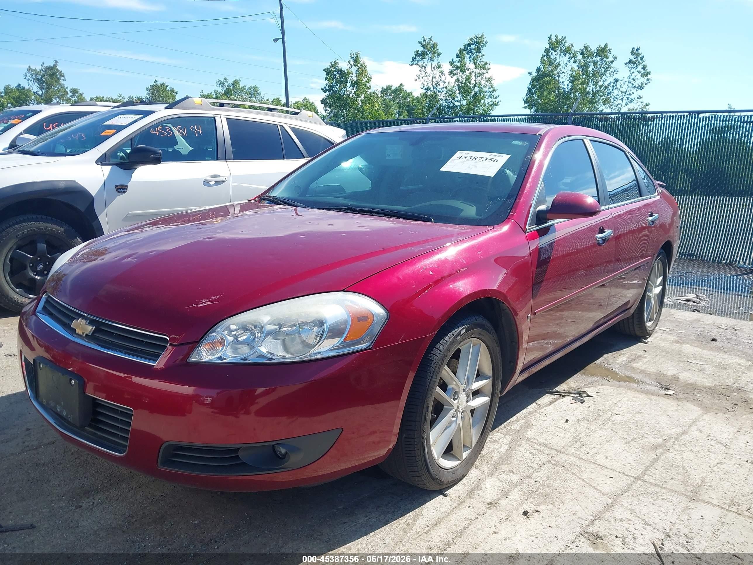2008 Chevrolet Impala Ltz Красный vin: 2G1WU583581366474