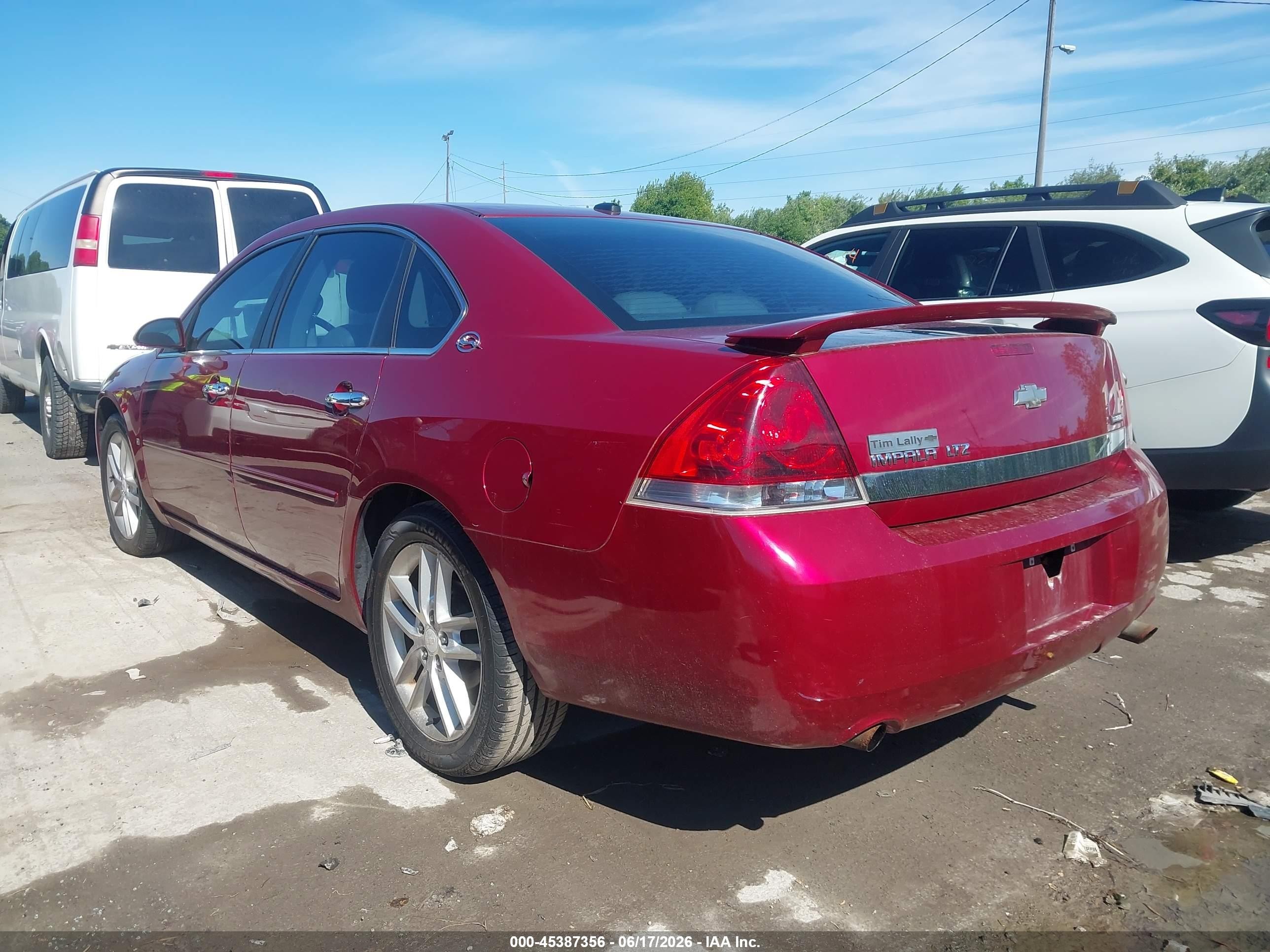 2008 Chevrolet Impala Ltz Красный vin: 2G1WU583581366474