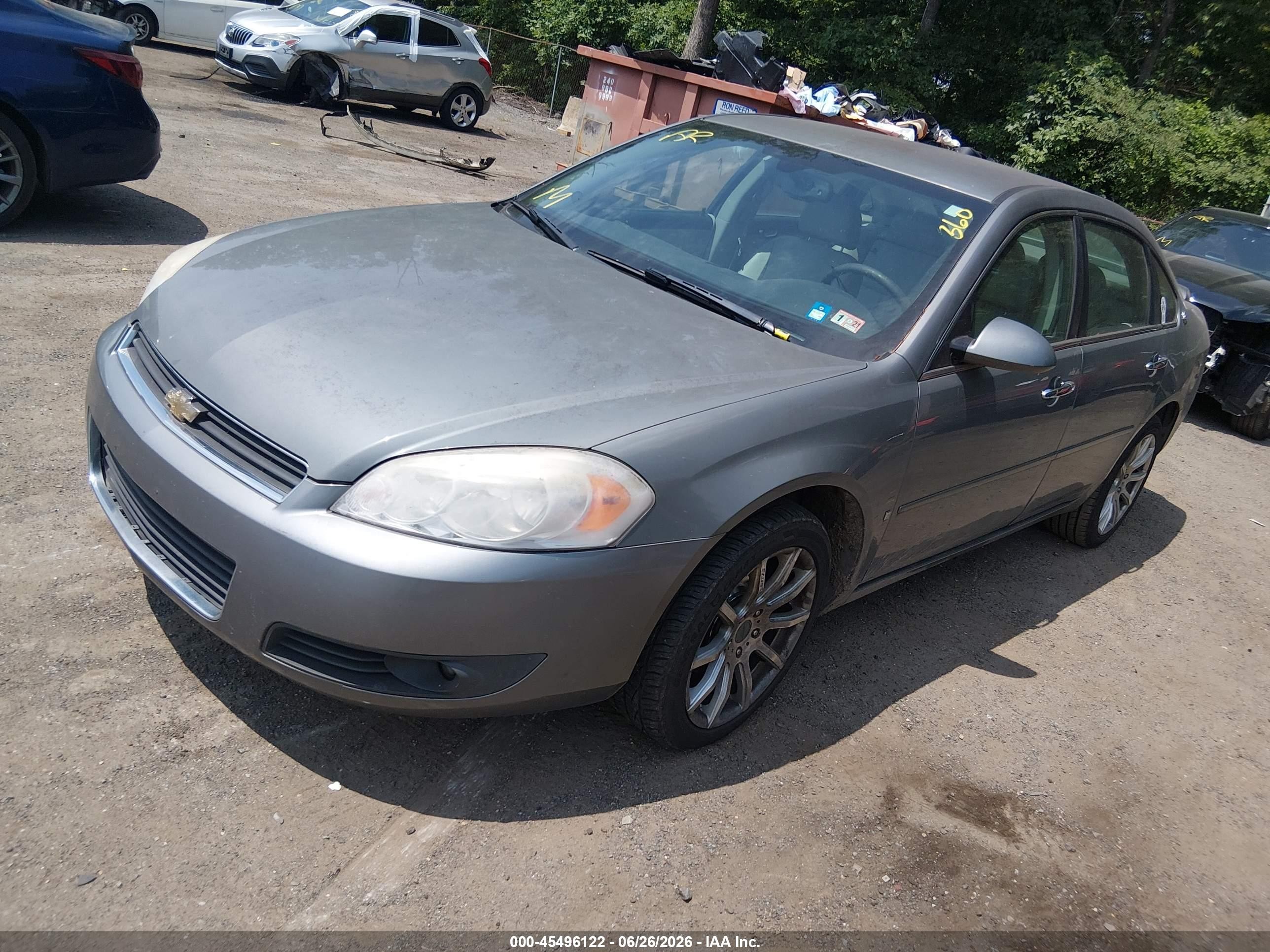 2008 Chevrolet Impala Ltz Серебряный vin: 2G1WU583689225544