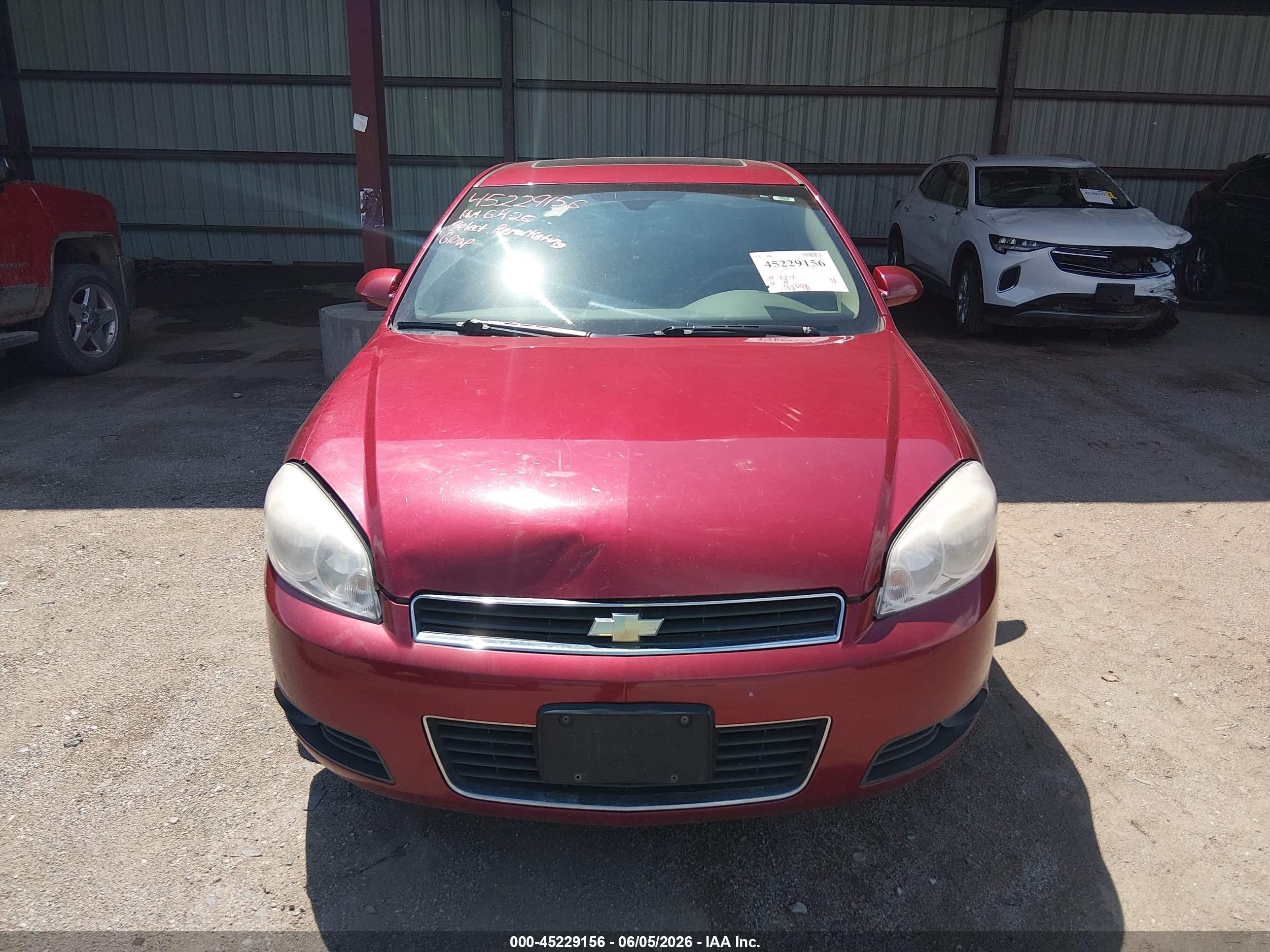 2008 Chevrolet Impala Ltz Красный vin: 2G1WU583789223463