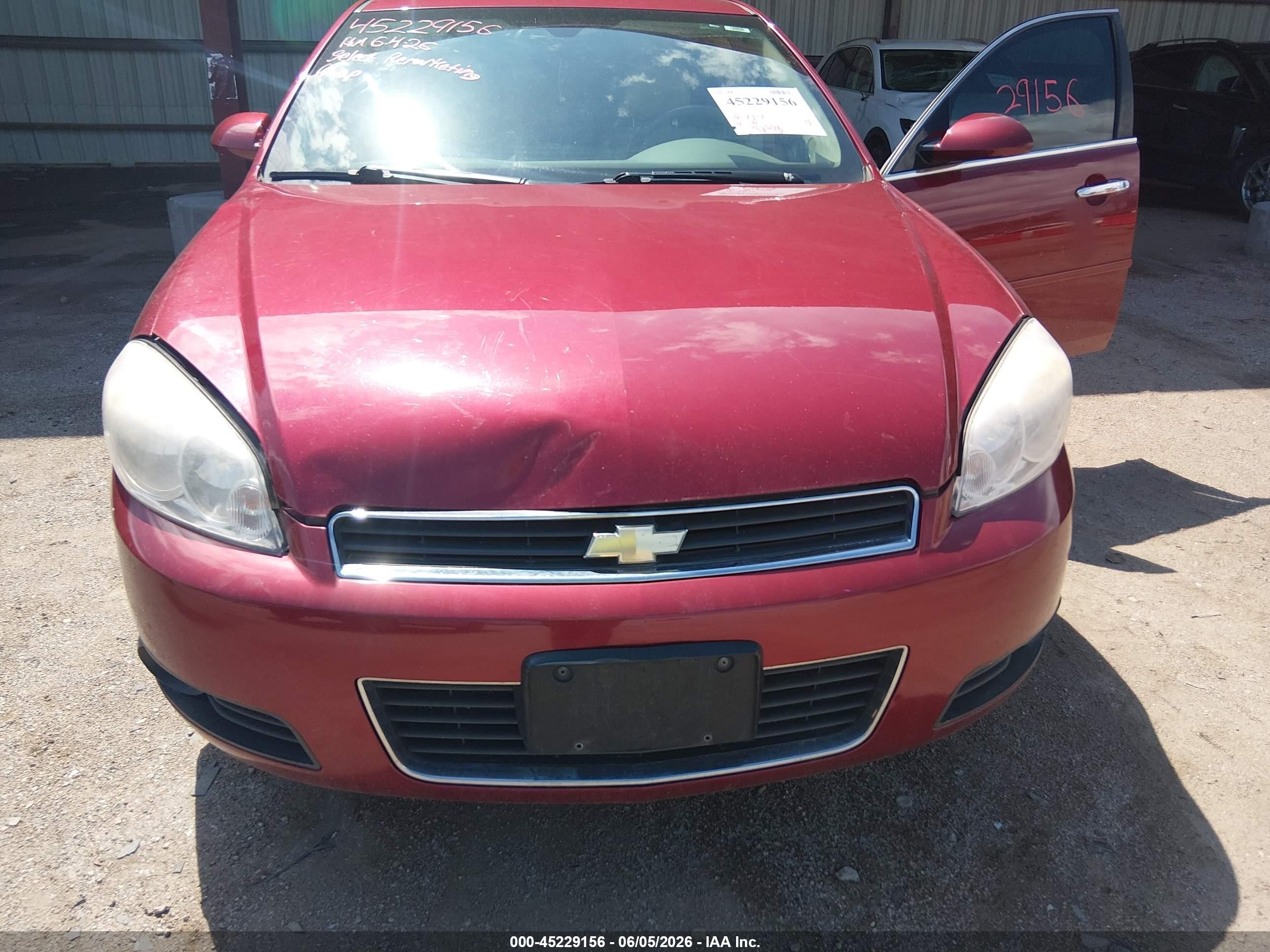 2008 Chevrolet Impala Ltz Красный vin: 2G1WU583789223463