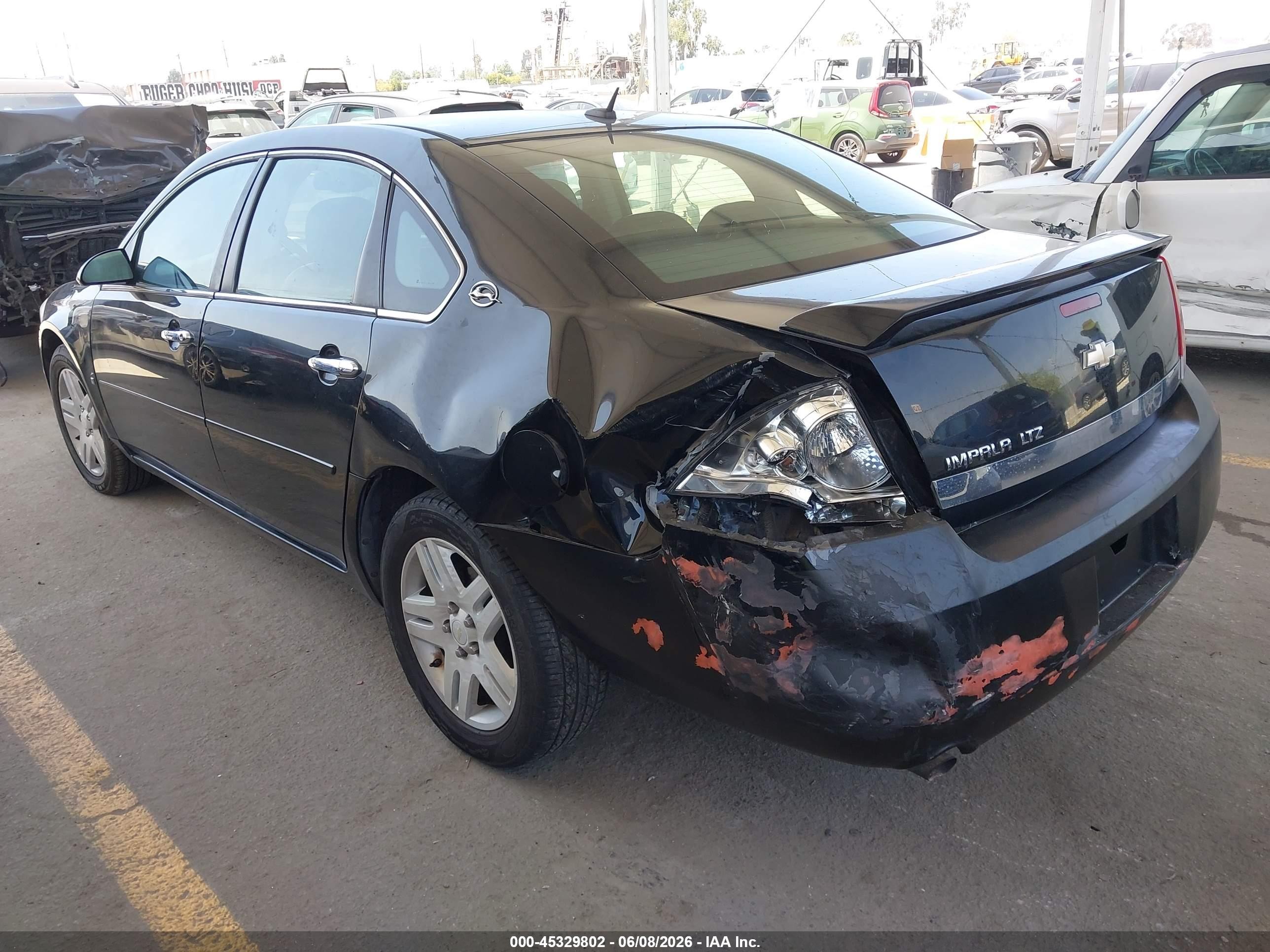 2007 Chevrolet Impala Ltz Black vin: 2G1WU58R079360991