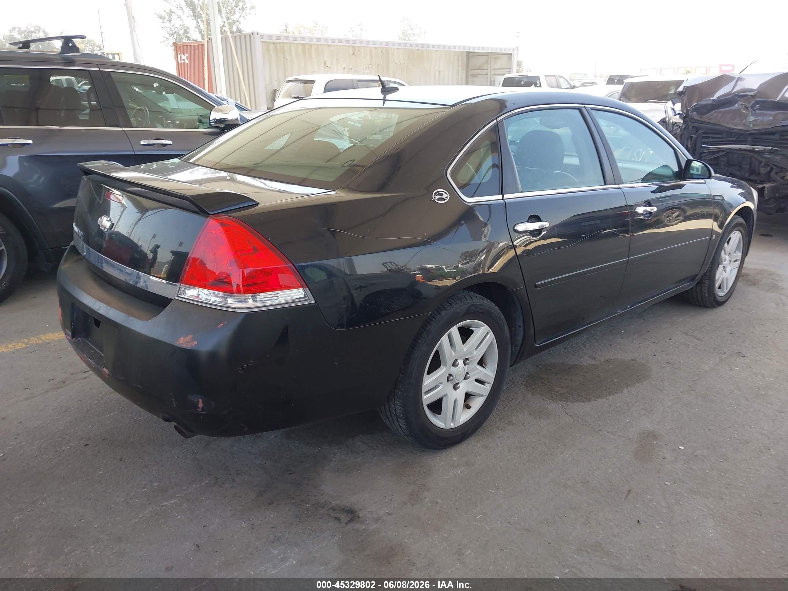 2007 Chevrolet Impala Ltz Black vin: 2G1WU58R079360991