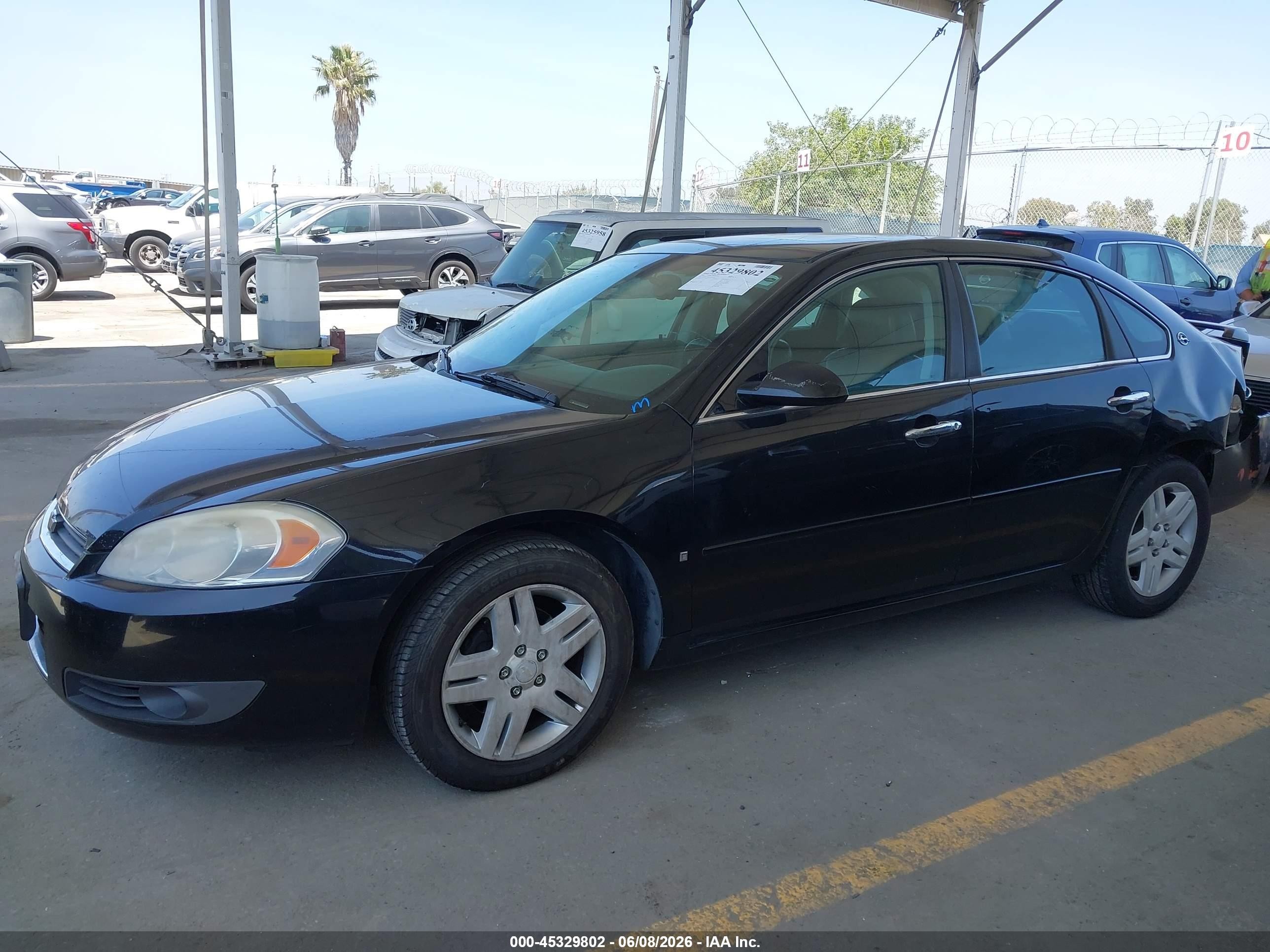 2007 Chevrolet Impala Ltz Black vin: 2G1WU58R079360991