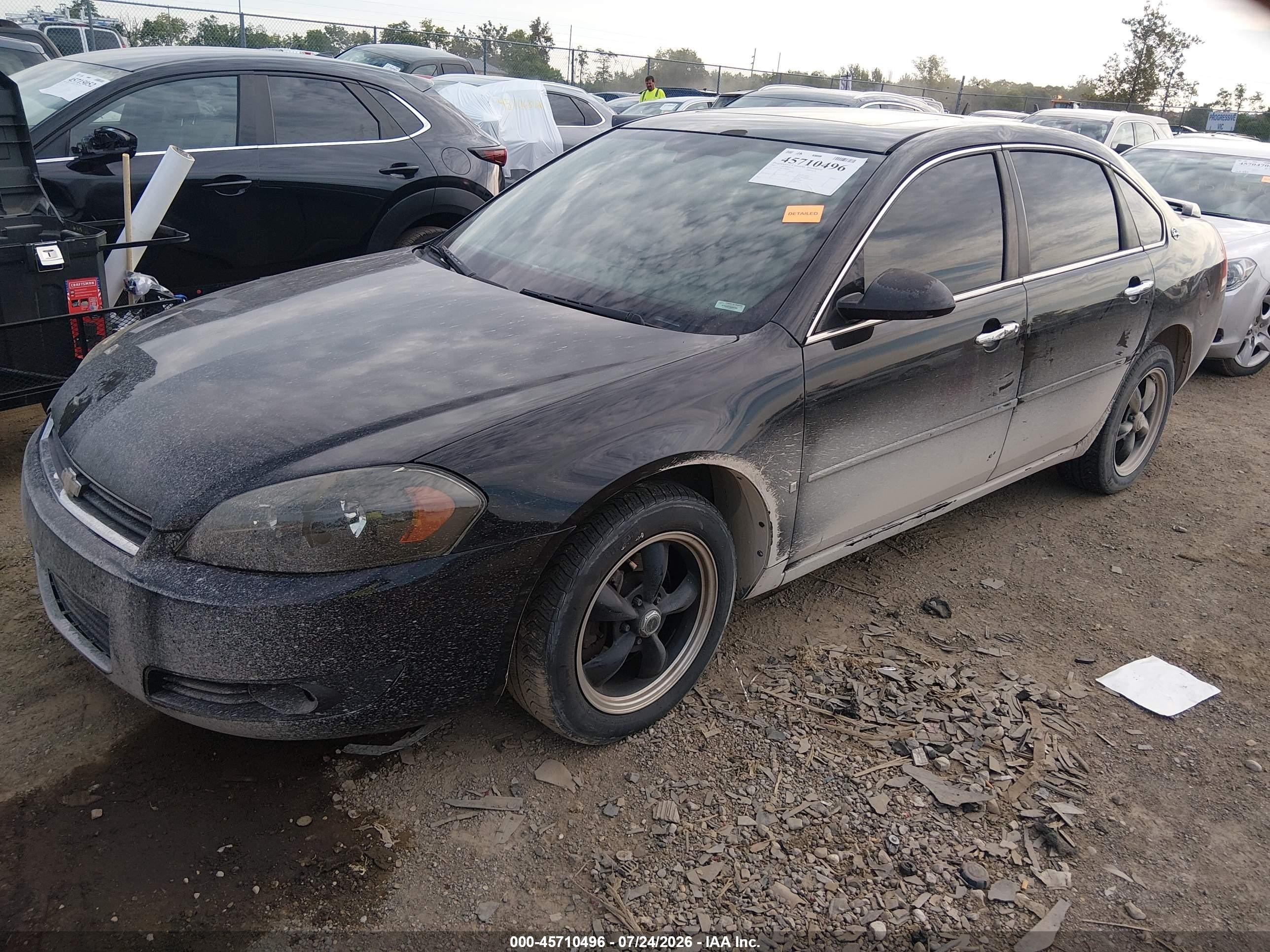 2007 Chevrolet Impala Ltz Black vin: 2G1WU58R079401863