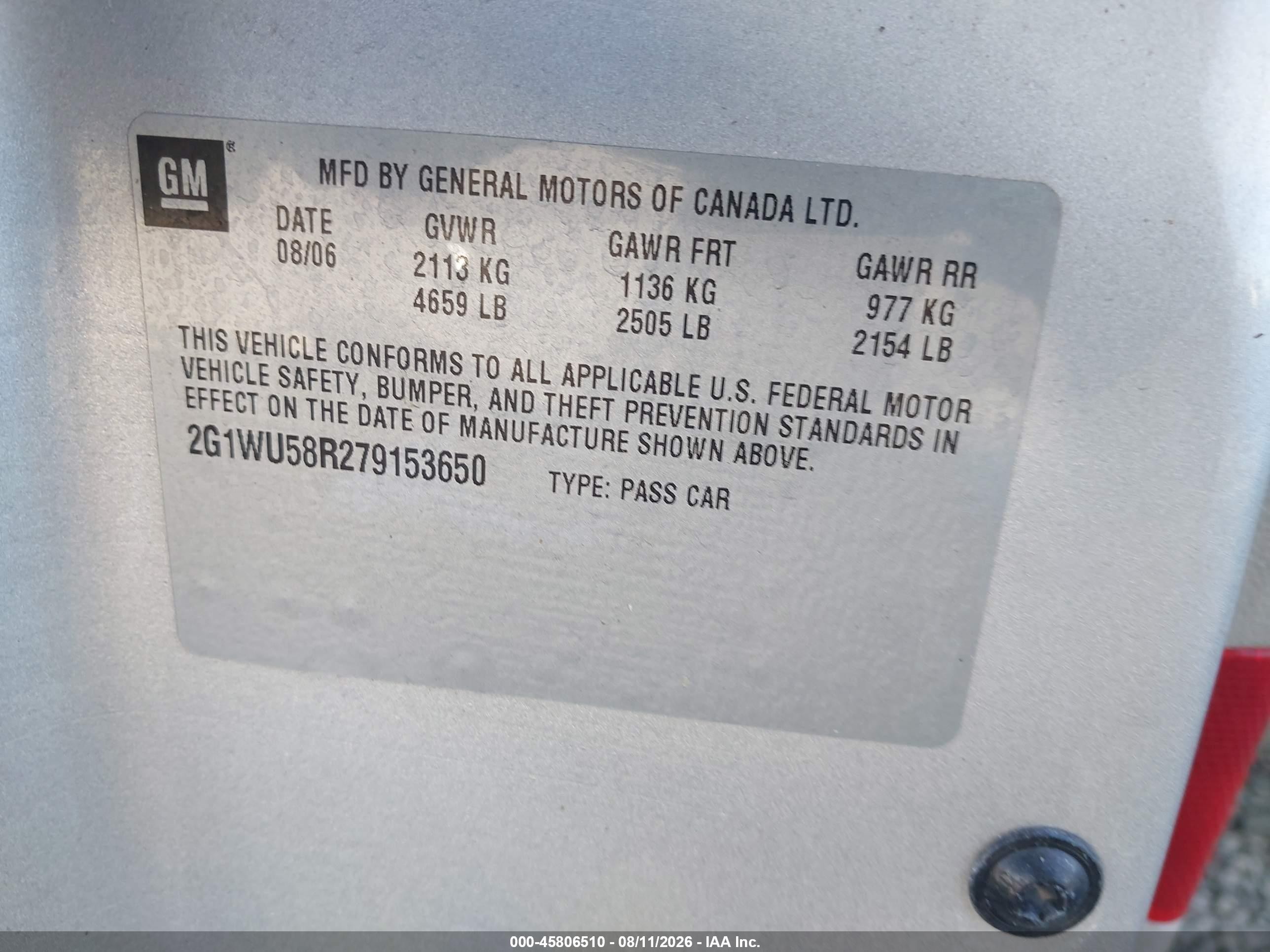 2007 Chevrolet Impala Ltz Silver vin: 2G1WU58R279153650