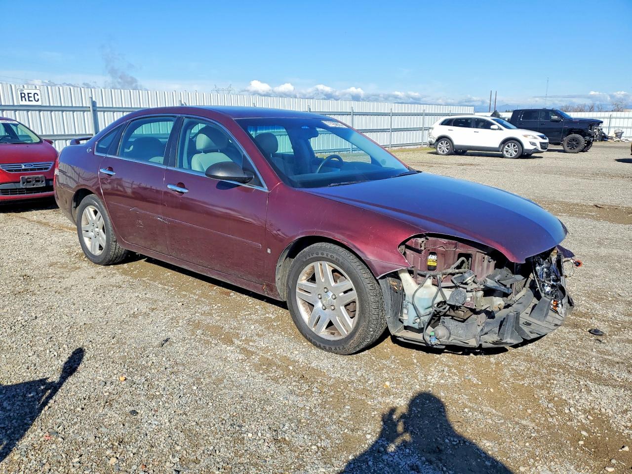 2007 Chevrolet Impala Ltz Burgundy vin: 2G1WU58R379269911