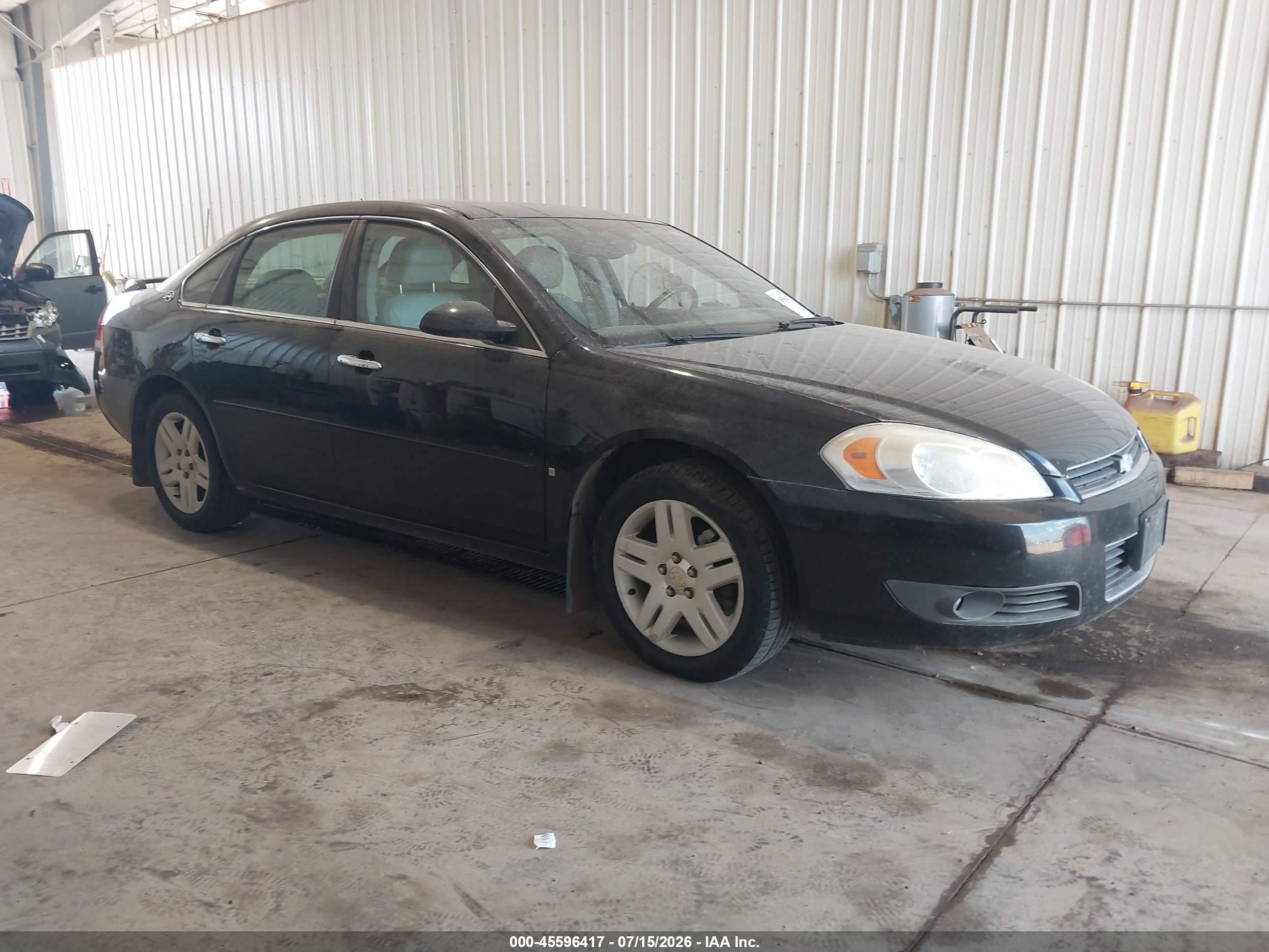 2007 Chevrolet Impala Ltz Black vin: 2G1WU58R379312076