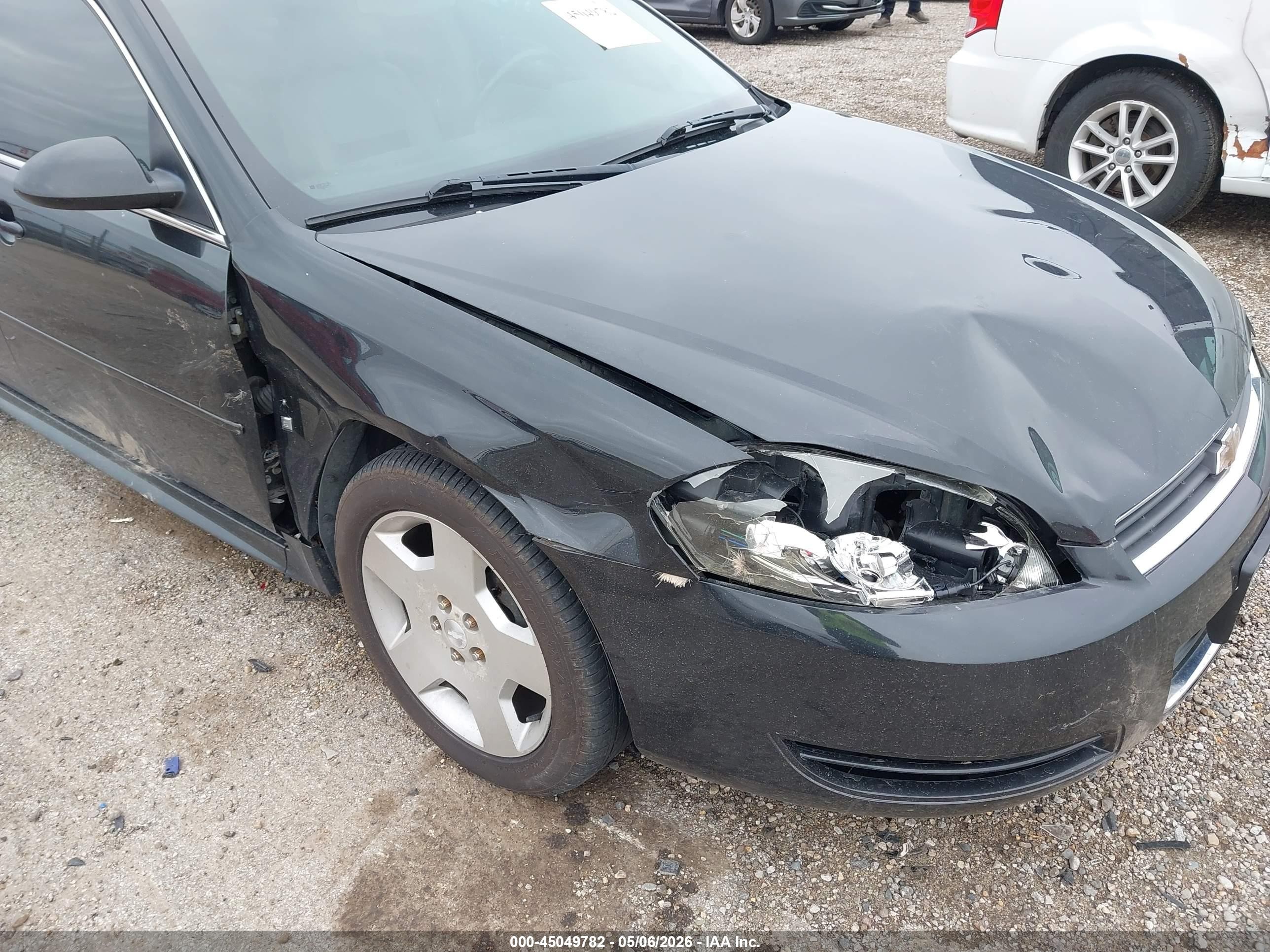 2008 Chevrolet Impala Lt Black vin: 2G1WV58KX81350923