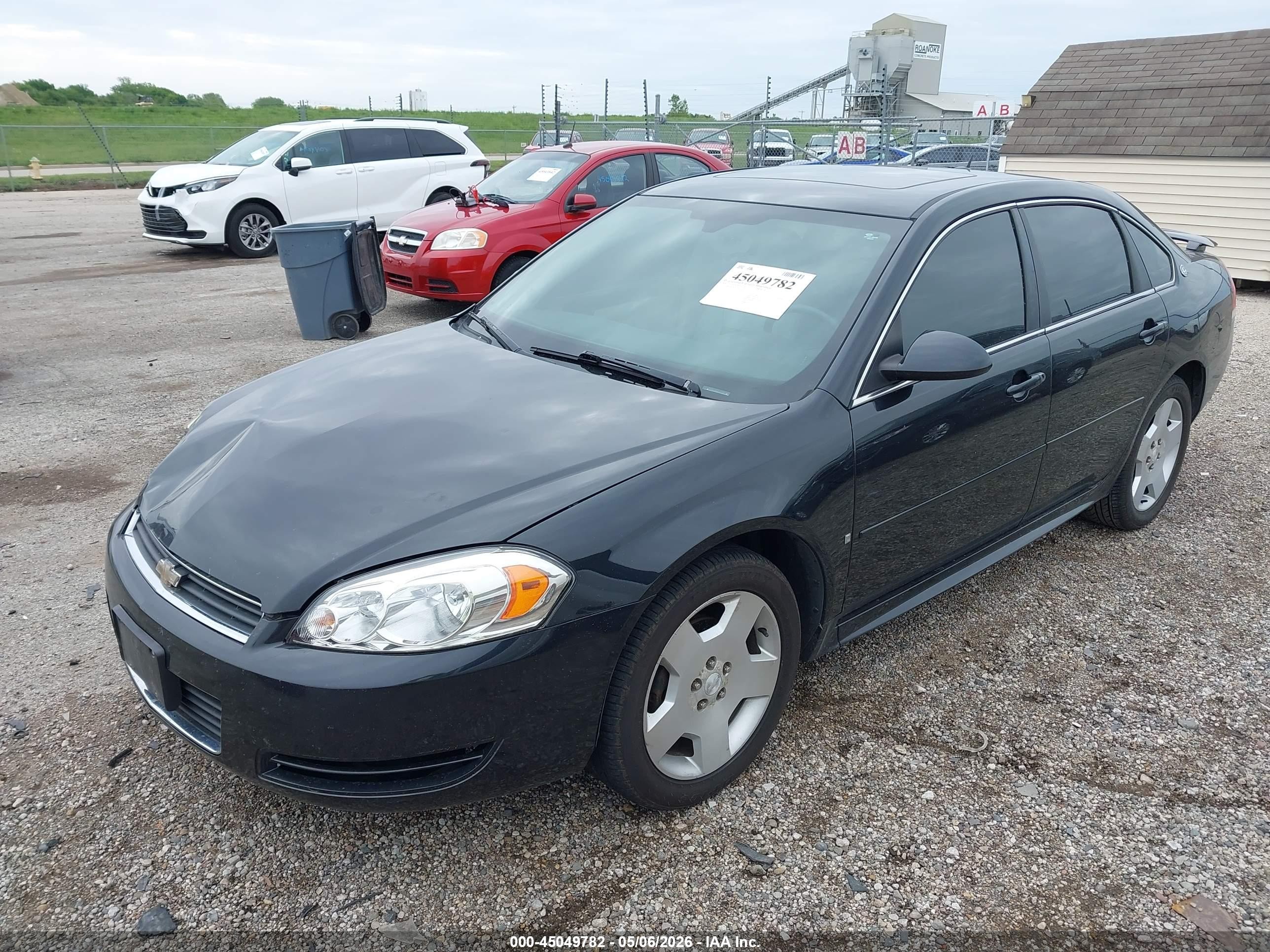 2008 Chevrolet Impala Lt Black vin: 2G1WV58KX81350923