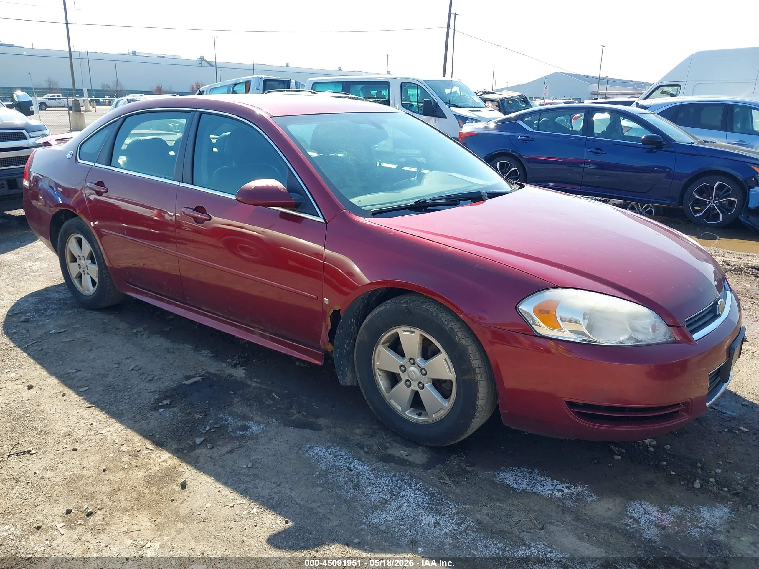 2008 Chevrolet Impala Lt Maroon vin: 2G1WV58N981341978