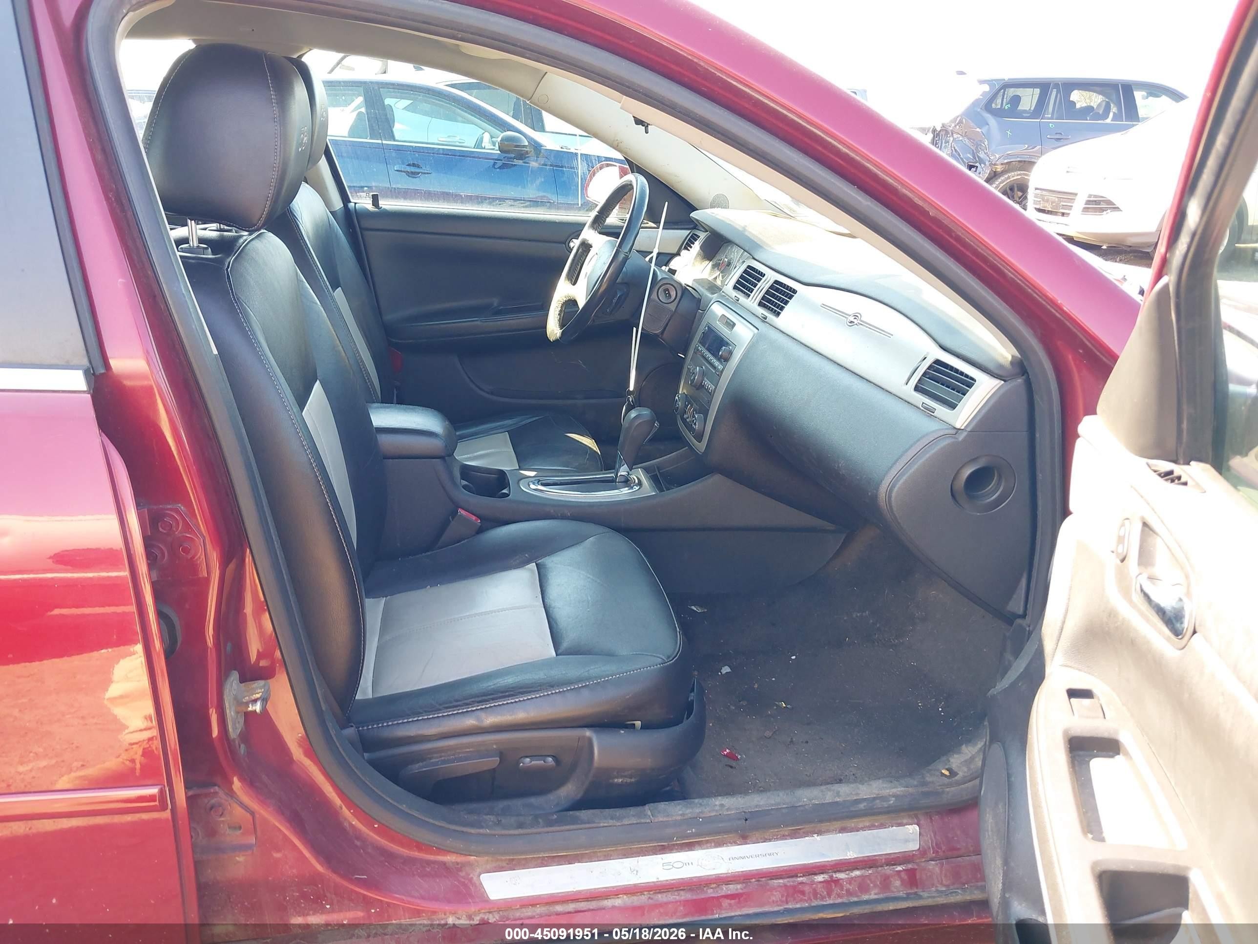 2008 Chevrolet Impala Lt Maroon vin: 2G1WV58N981341978