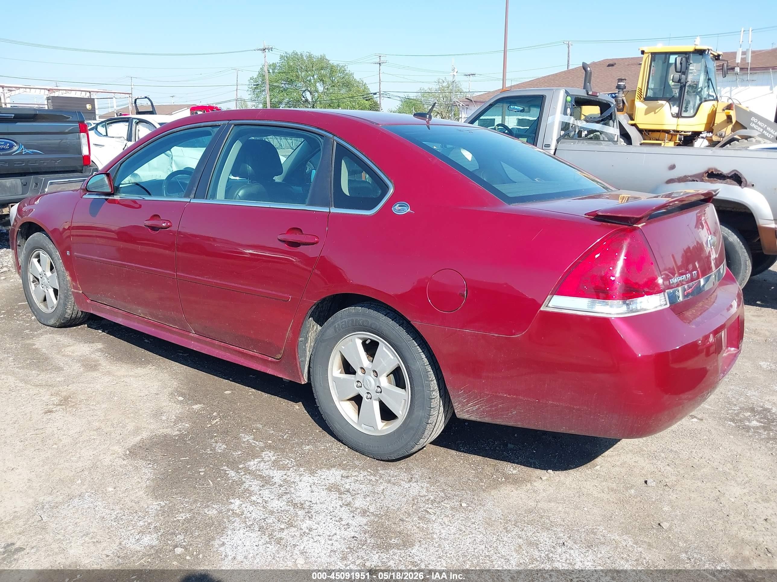 2008 Chevrolet Impala Lt Maroon vin: 2G1WV58N981341978