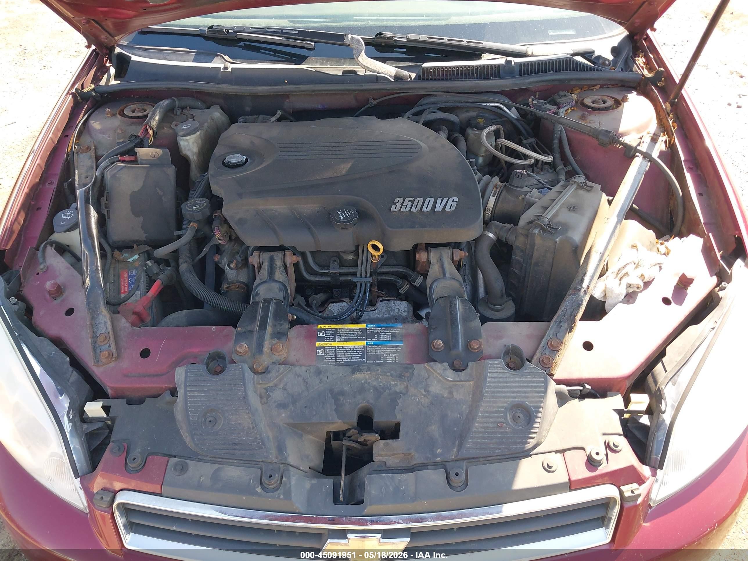 2008 Chevrolet Impala Lt Maroon vin: 2G1WV58N981341978