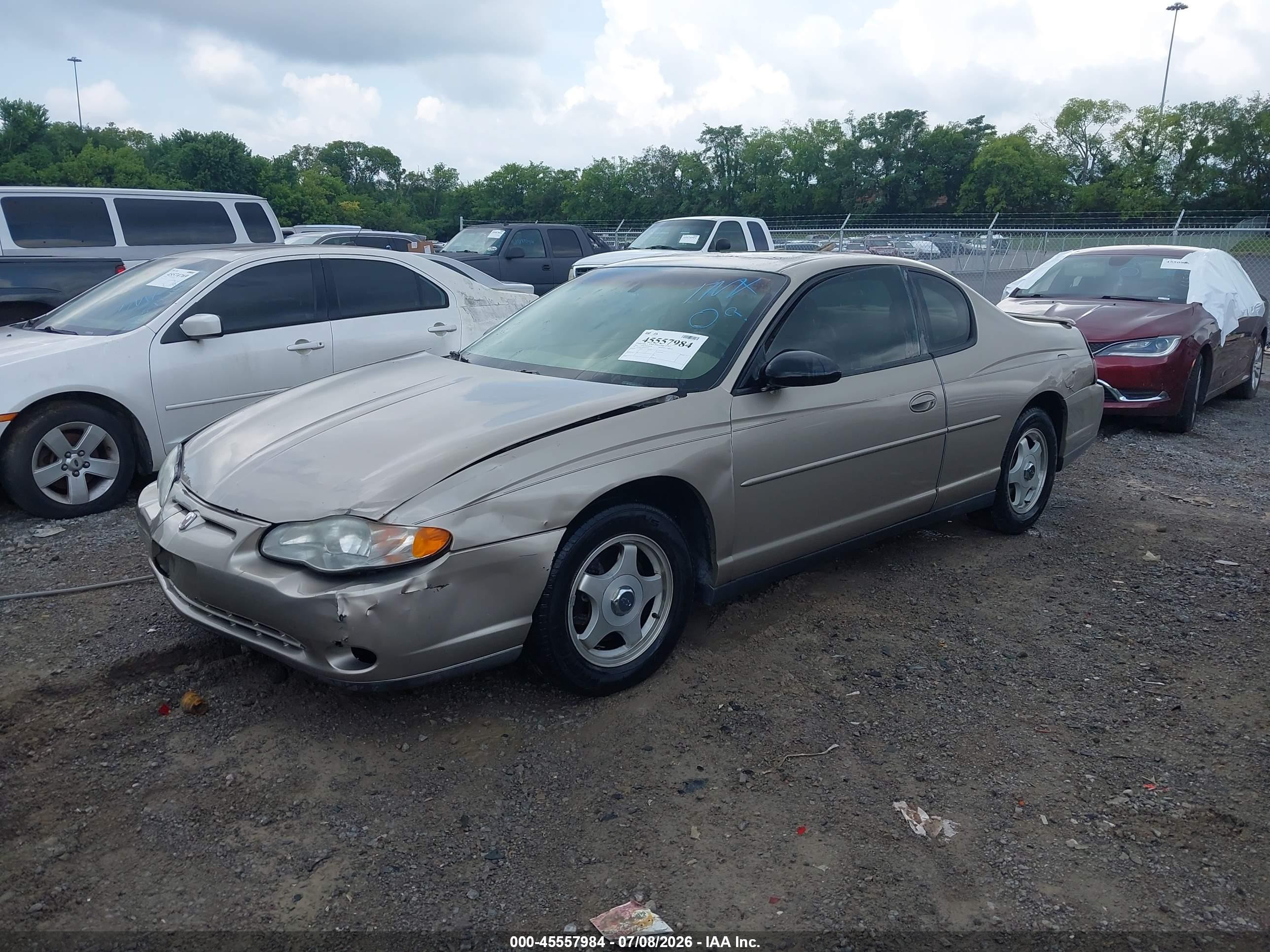 2002 Chevrolet Monte Carlo Ls Tan vin: 2G1WW12E029352181