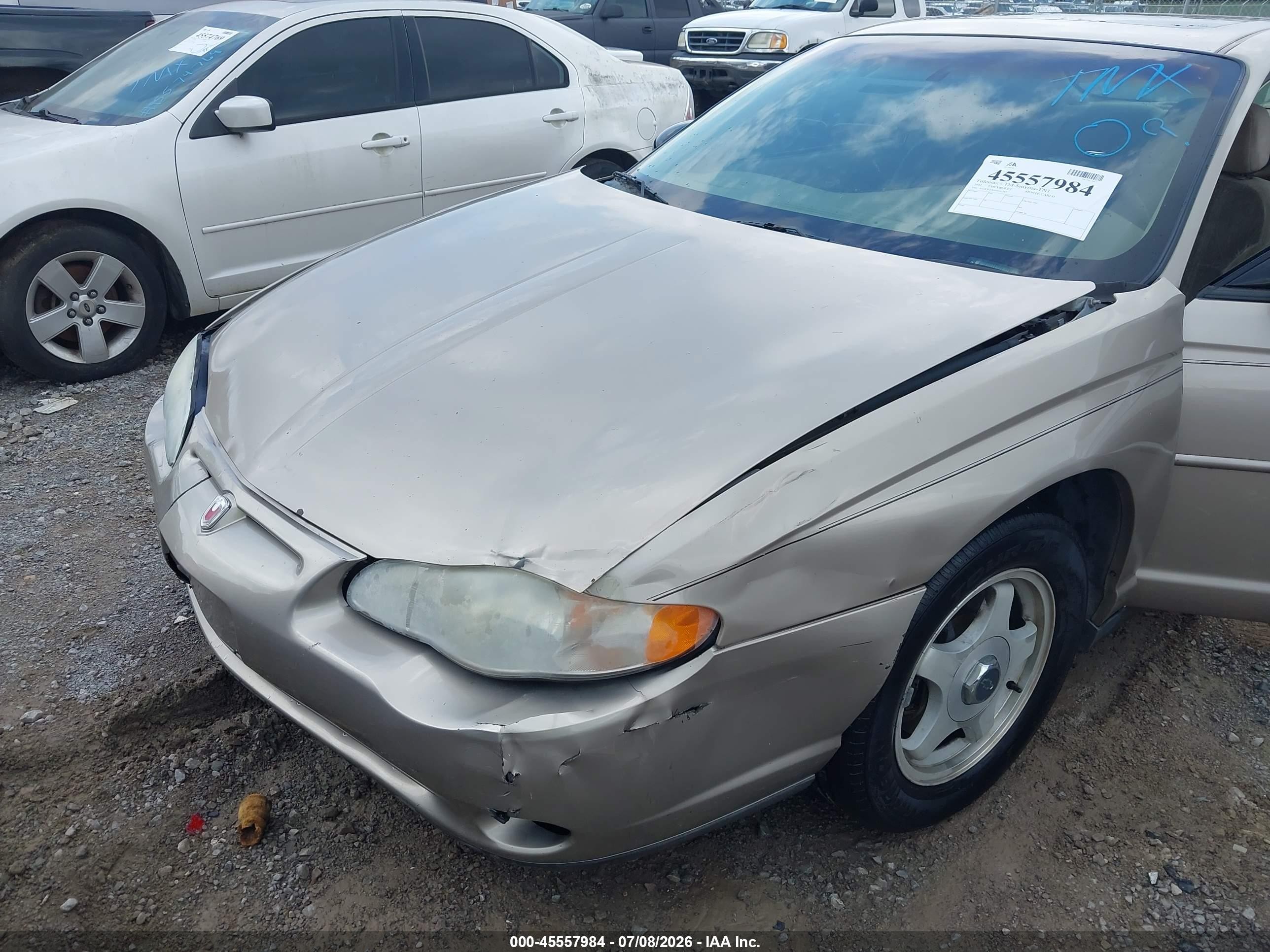 2002 Chevrolet Monte Carlo Ls Tan vin: 2G1WW12E029352181
