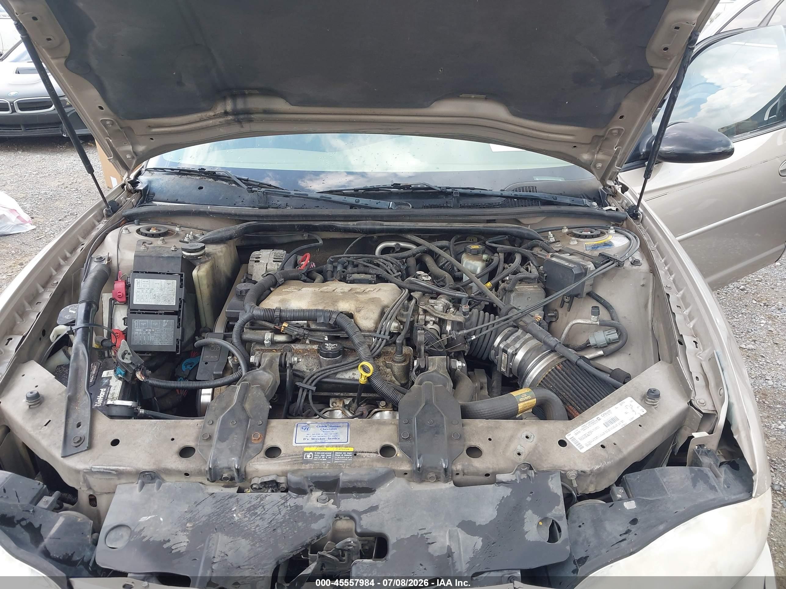 2002 Chevrolet Monte Carlo Ls Tan vin: 2G1WW12E029352181